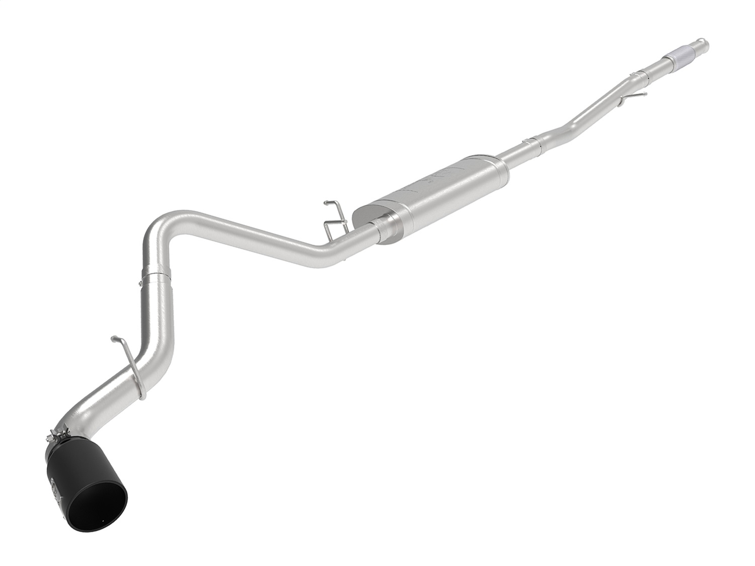 aFe Power 49-44107-B - Apollo GT Series 2019 GM Silverado/Sierra 1500 4.3L/5.3L 409 SS CatBack Exhaust System w/Blk Tip