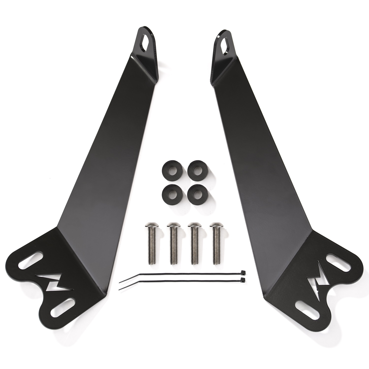 Anzo 851049 - 2007-2015 Jeep Wrangler 12in inch LED Bar Hood Mounting Brackets
