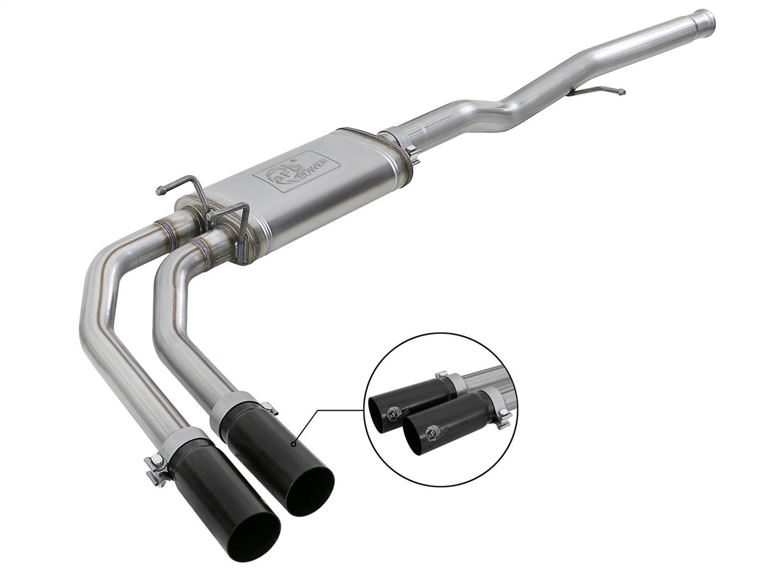 aFe Power 49-44098-B - Rebel Series 3in to 2.5in 409 SS Cat-Back Exhaust w/ Black Tips 09-18 GM Silverado/Sierra 5.4L