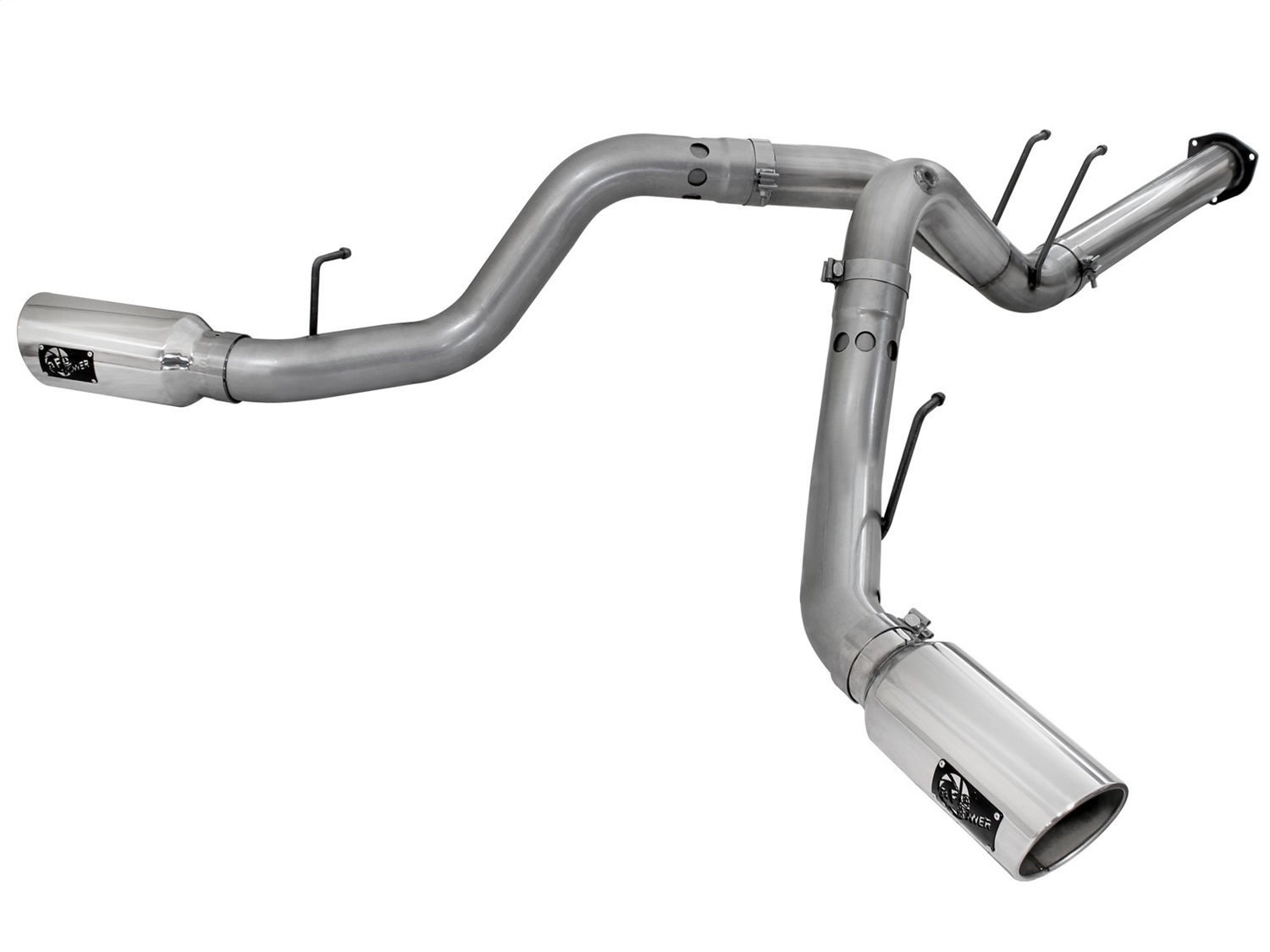 aFe Power 49-43122-P - Large Bore-HD 4in 409 Stainless Steel DPF-Back Exhaust w/Polished Tips 15-16 Ford Diesel Truck aFe Power 49-43122-P - Large Bore-HD 4in 409 Stainless Steel DPF-Back Exhaust w/Polished Tips 15-16 Ford Diesel Truck
