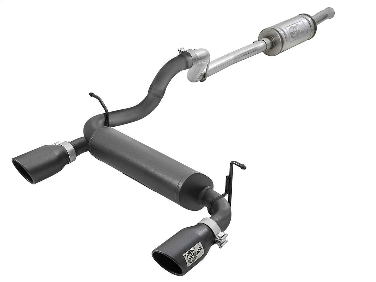 aFe Power 49-48066-B - Rebel Series 2.5in 409 SS Cat-Back Exhaust System w/ Black Tips Jeep Wrangler (JL) 2018 V6 3.6L aFe Power 49-48066-B - Rebel Series 2.5in 409 SS Cat-Back Exhaust System w/ Black Tips Jeep Wrangler (JL) 2018 V6 3.6L