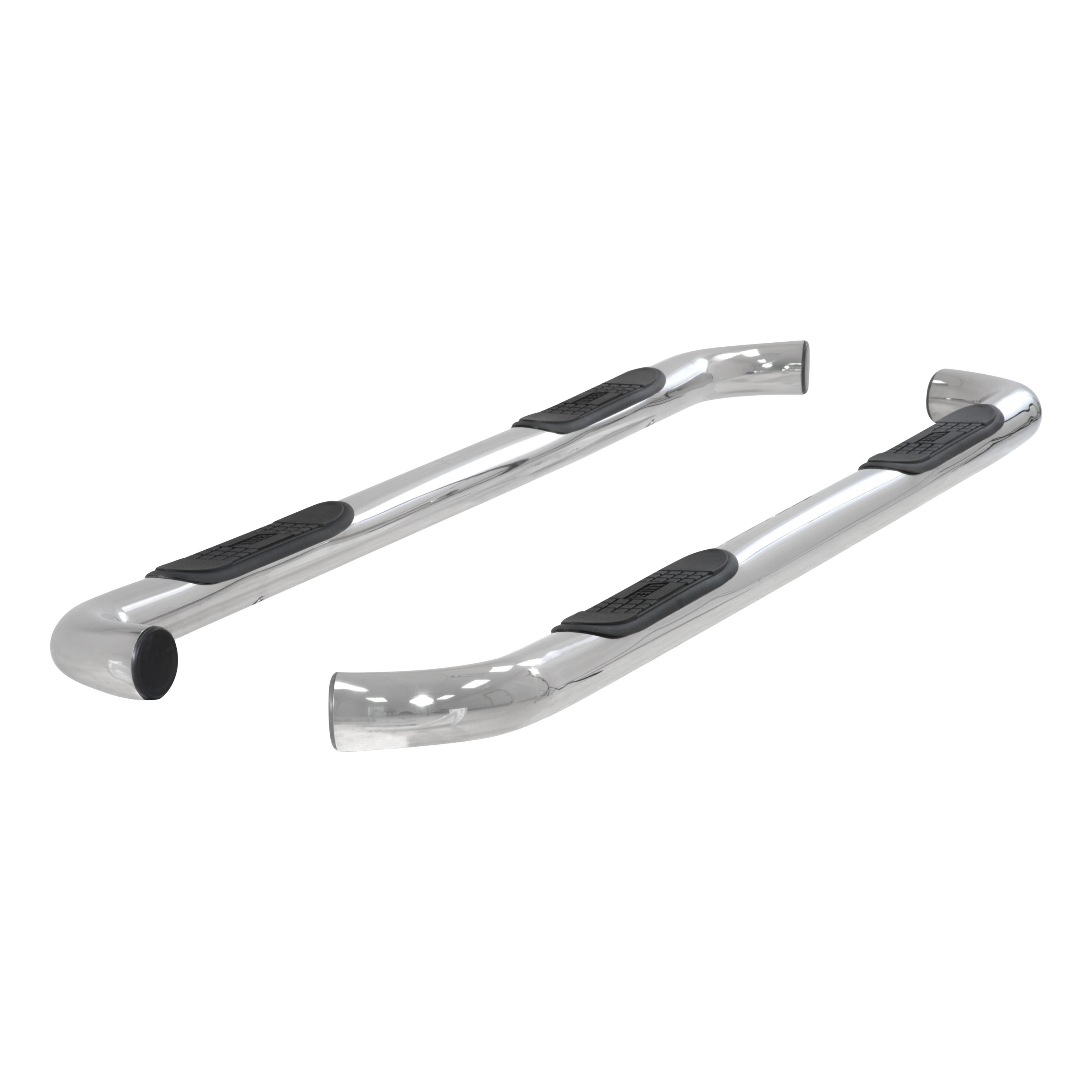ARIES 203039-2 - 3" Round Polished Stainless Side Bars, Select Ford F-150
