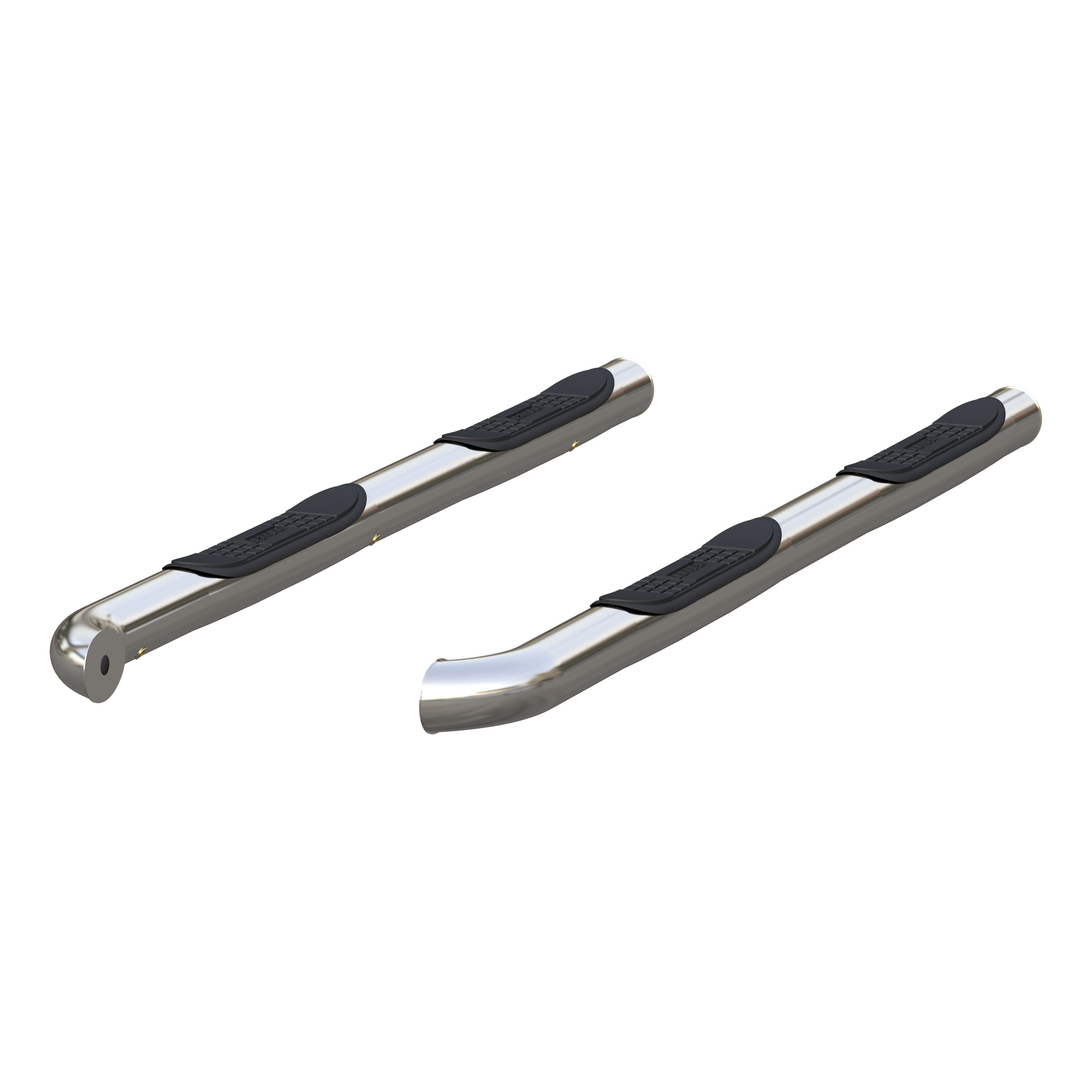 ARIES 202022-2 - 3" Round Polished Stainless Side Bars, Select Toyota 4Runner ARIES 202022-2 - 3" Round Polished Stainless Side Bars, Select Toyota 4Runner