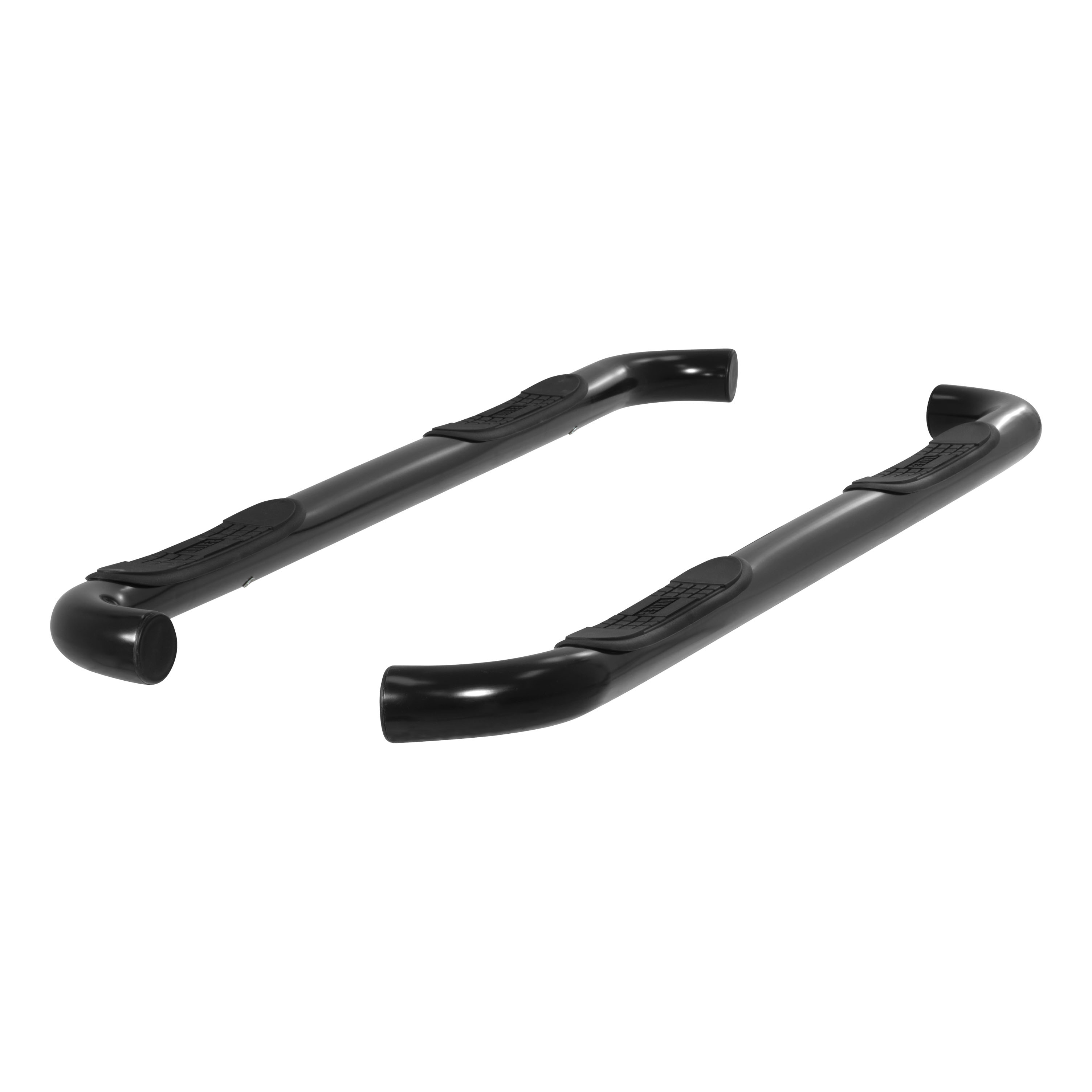 ARIES 203044 - 3" Round Black Steel Side Bars, Select Ford F-150, F-250, F-350 Super Duty