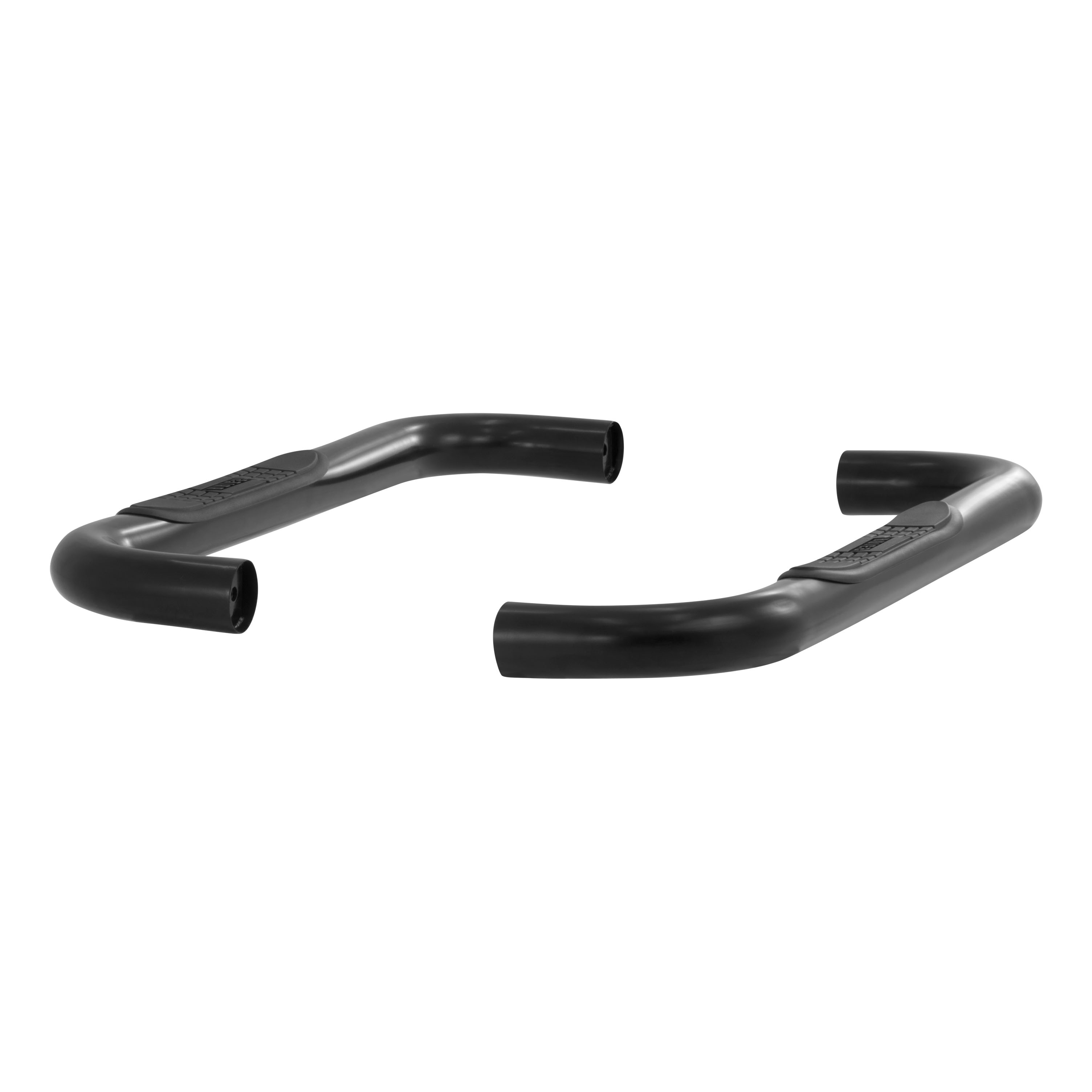 ARIES 204017 - 3" Round Black Steel Side Bars, Select Silverado, Sierra 1500, 2500, 3500 HD