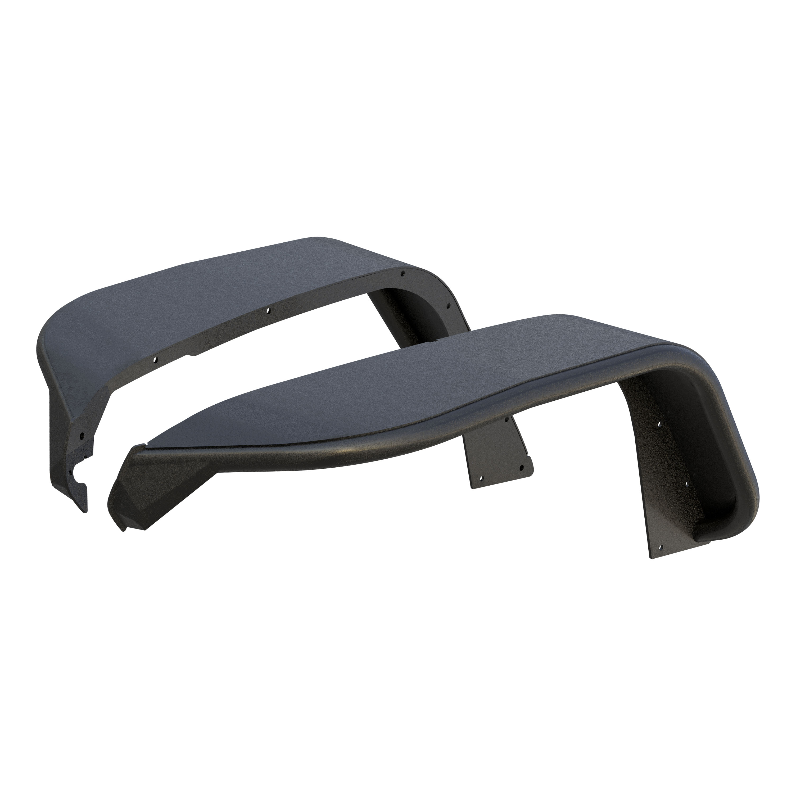ARIES 1500203 - Jeep Wrangler JL Black Aluminum Front Fender Flares ARIES 1500203 - Jeep Wrangler JL Black Aluminum Front Fender Flares