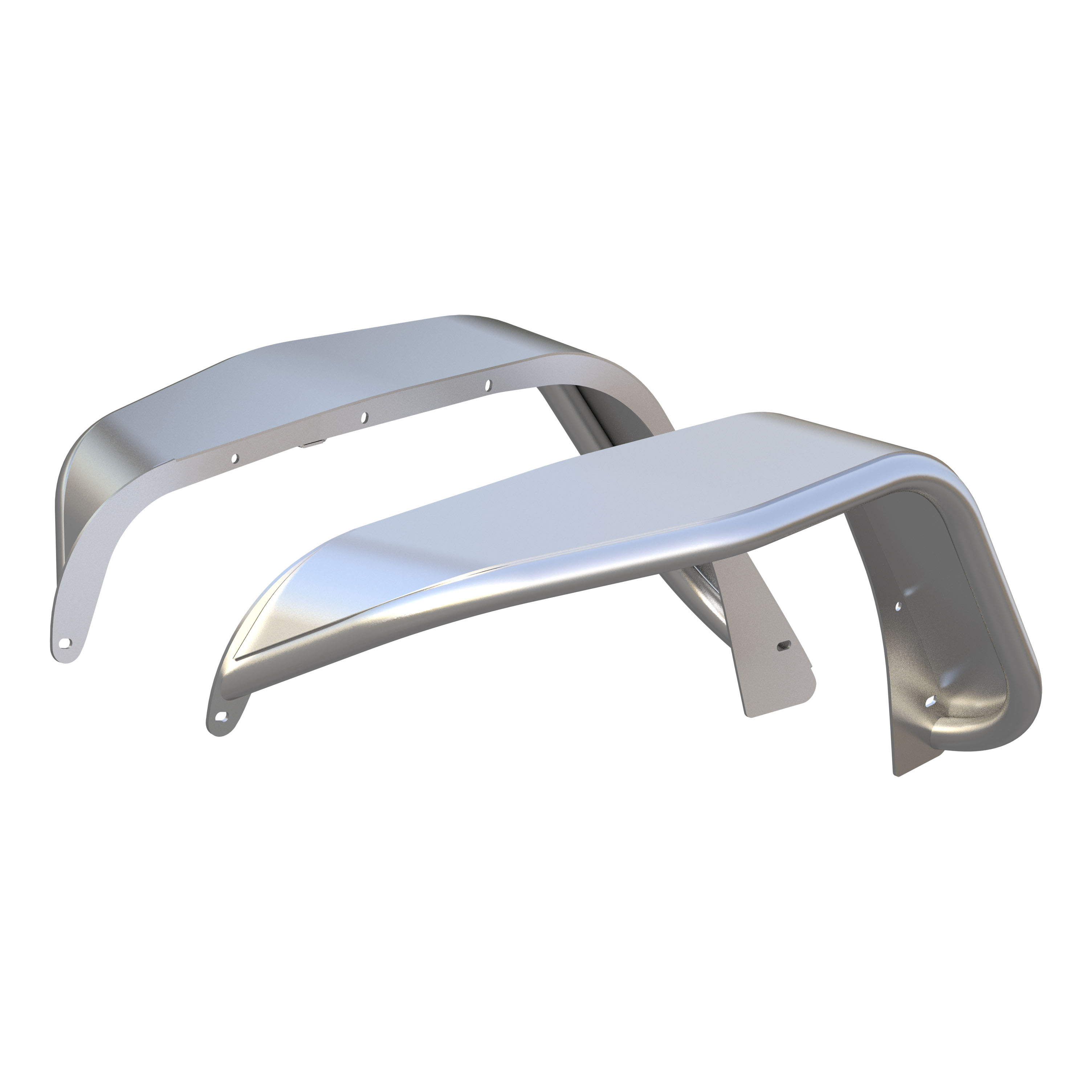ARIES 1500202 - Jeep Wrangler JK Raw Aluminum Front Fender Flares ARIES 1500202 - Jeep Wrangler JK Raw Aluminum Front Fender Flares