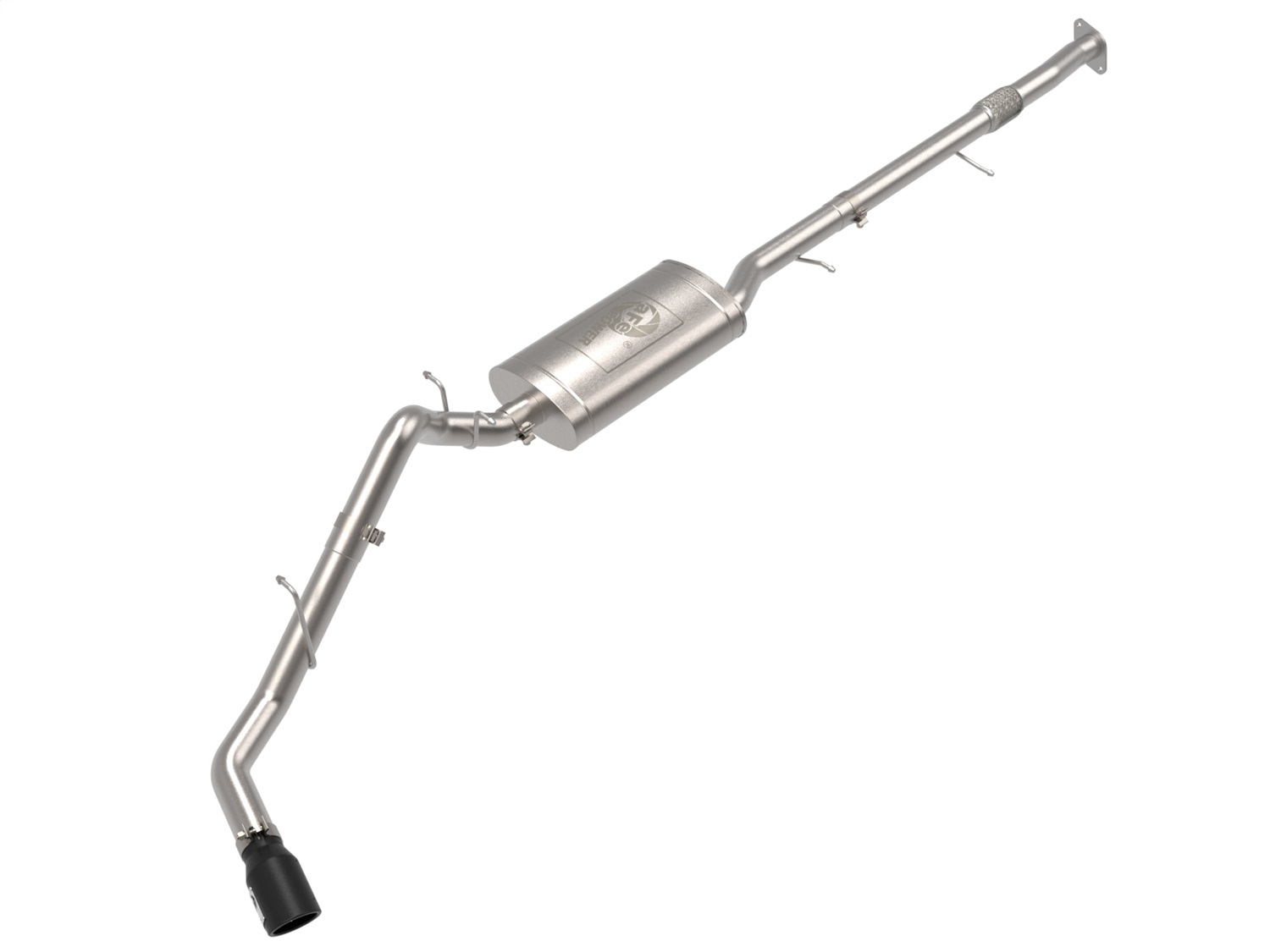 aFe Power 49-44141-B - Apollo GT Series 3 IN 409 Stainless Steel Cat-Back Exhaust System w/ Black Tip