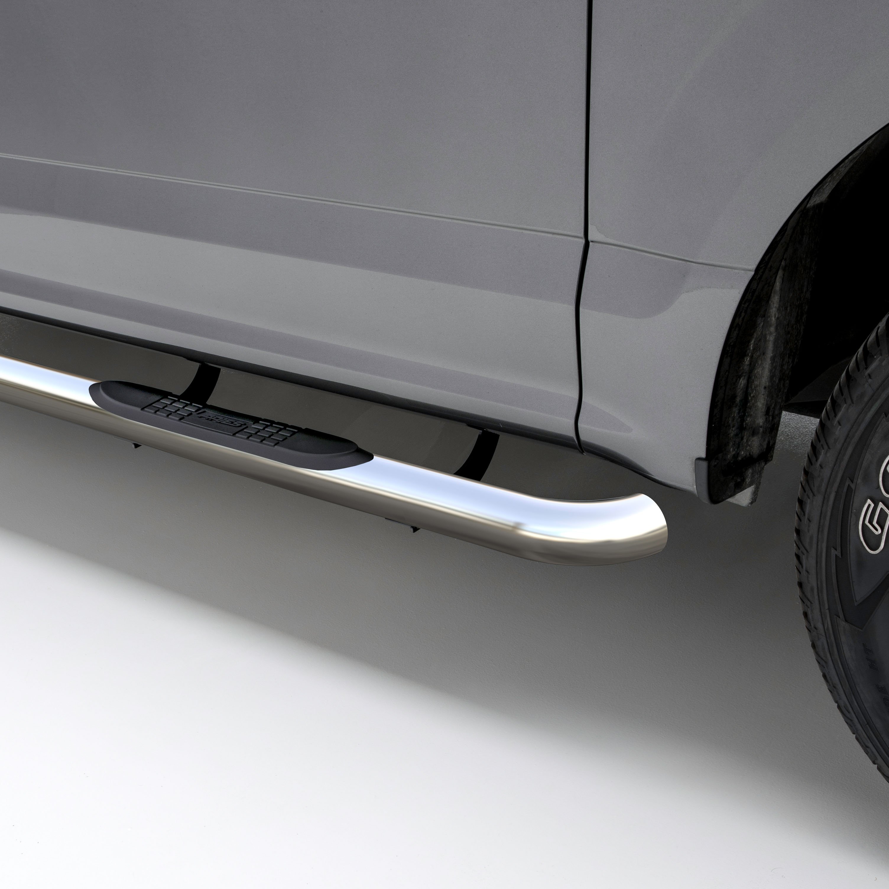 ARIES 205002-2 - 3" Round Polished Stainless Side Bars, Select Dodge Ram 1500, 2500 ARIES 205002-2 - 3" Round Polished Stainless Side Bars, Select Dodge Ram 1500, 2500