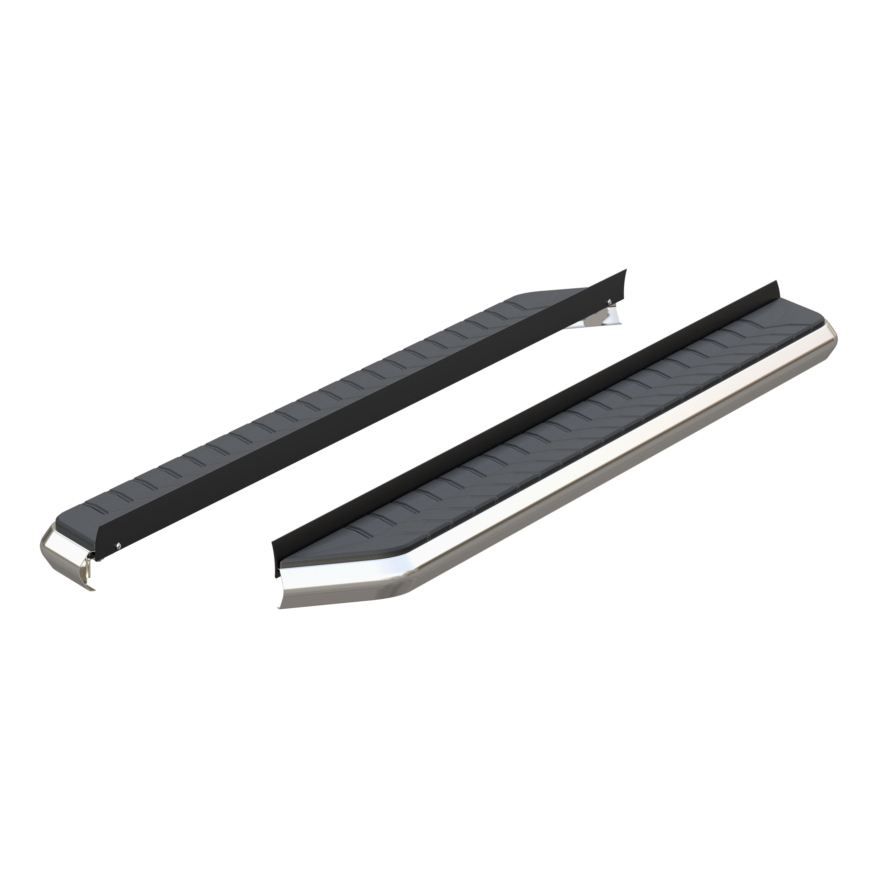 ARIES 2051873 - AeroTread 5" x 73" Polished Stainless Running Boards (No Brackets) ARIES 2051873 - AeroTread 5" x 73" Polished Stainless Running Boards (No Brackets)