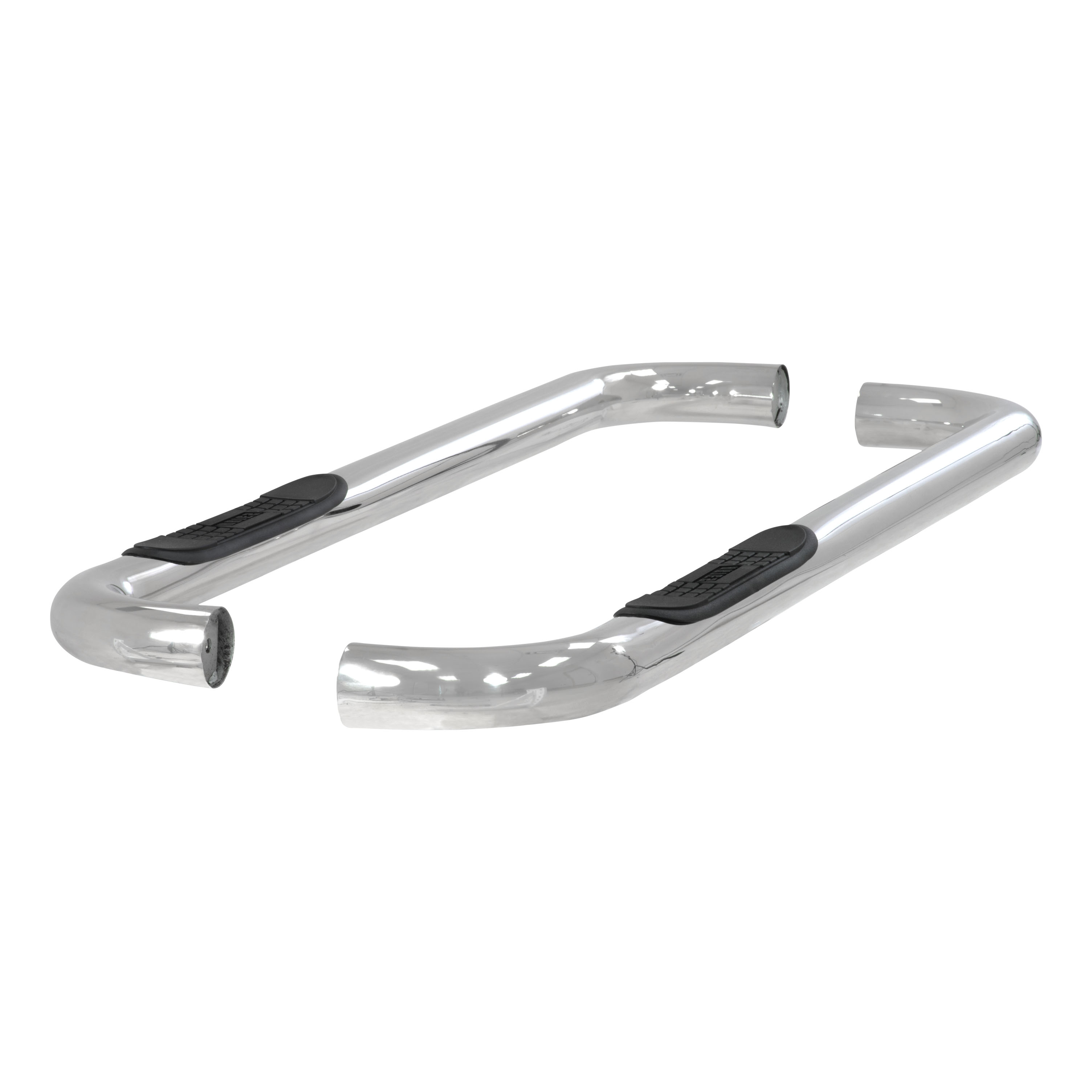 ARIES 205000-2 - 3" Round Polished Stainless Side Bars, Select Dodge Dakota
