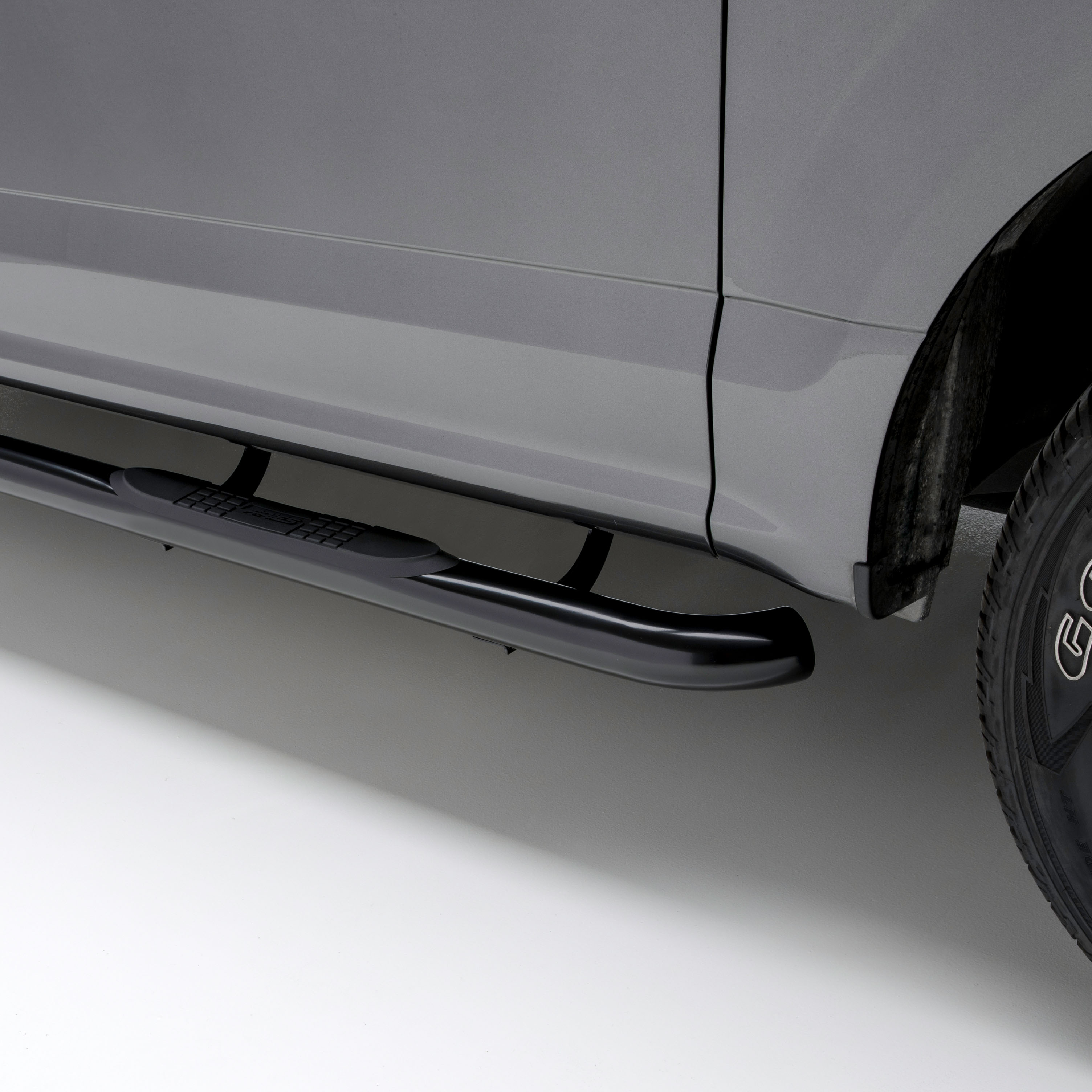ARIES 208007 - 3" Round Black Steel Side Bars, Select Mitsubishi Outlander, RVR