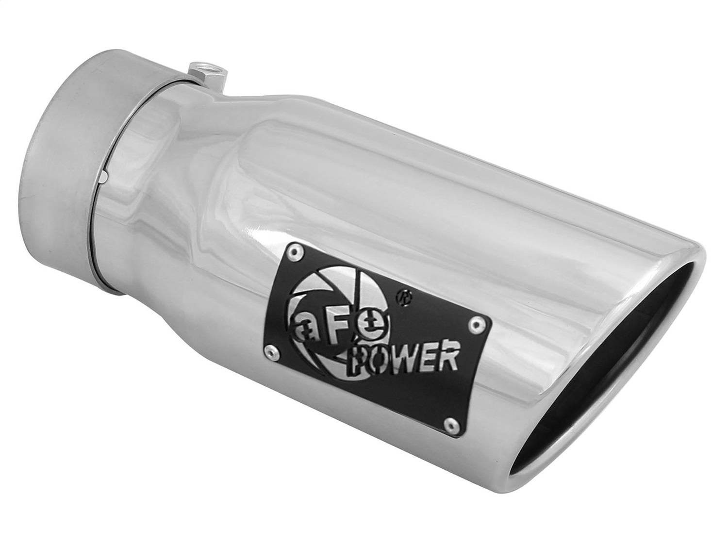 aFe Power 49T30401-P09 - MACH Force-Xp 3in Inlet x 4in Outlet x 9in Length 304 Stainless Steel Exhaust Tip Polished