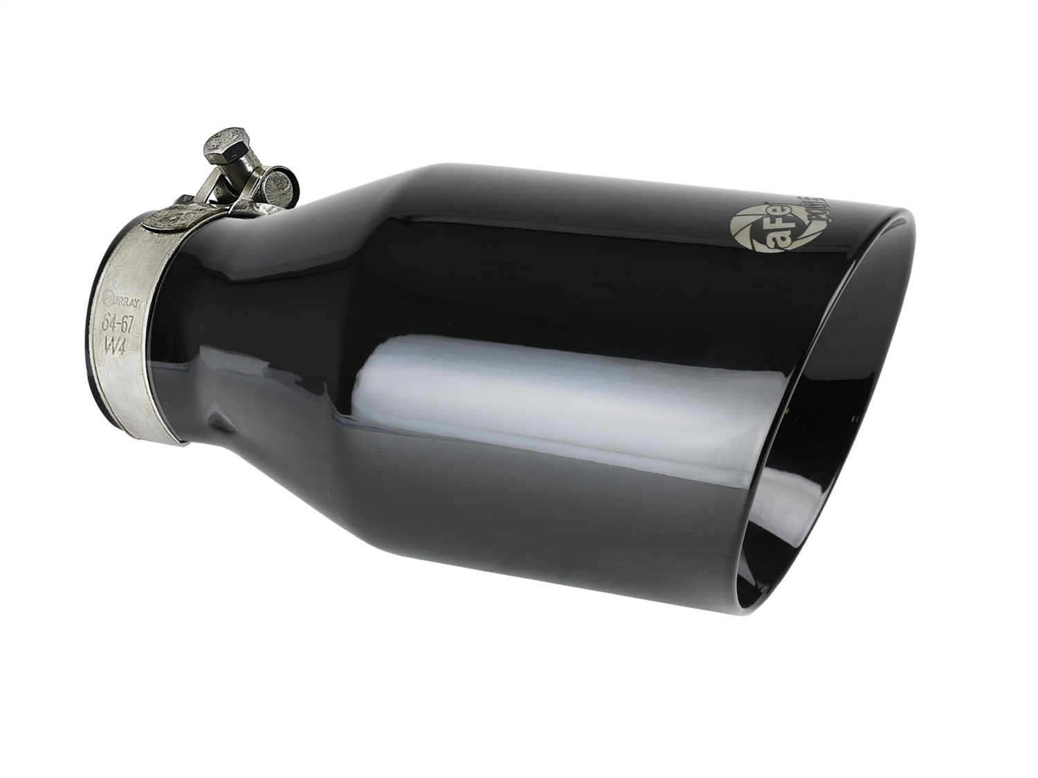 aFe Power 49T25454-B091 - MACH Force-Xp 409 SS Clamp-On Exhaust Tip 2.5in. Inlet / 4.5in. Outlet / 9in. L - Black aFe Power 49T25454-B091 - MACH Force-Xp 409 SS Clamp-On Exhaust Tip 2.5in. Inlet / 4.5in. Outlet / 9in. L - Black