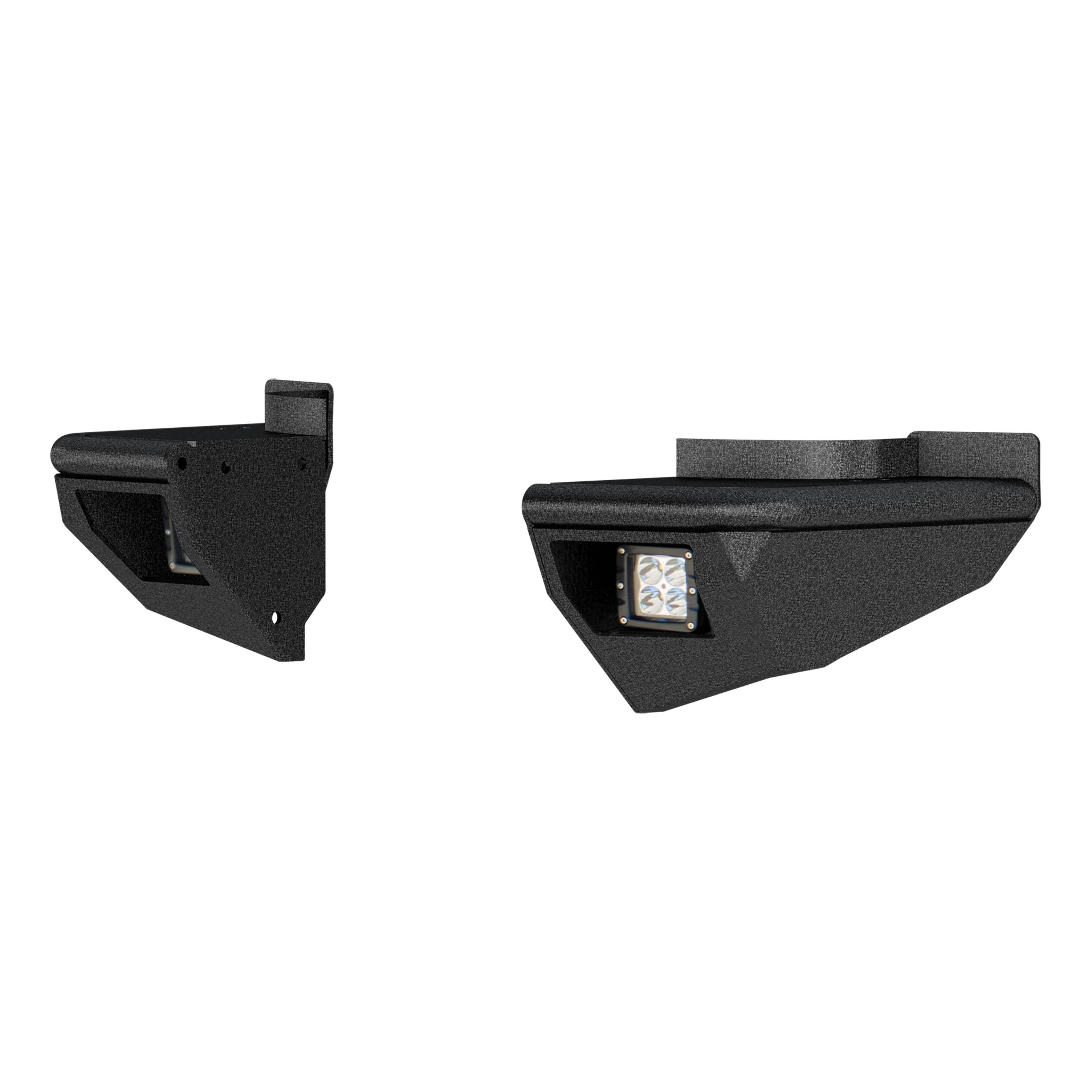 ARIES 2081223 - TrailChaser Jeep Wrangler Aluminum Rear Bumper Corners with LEDs