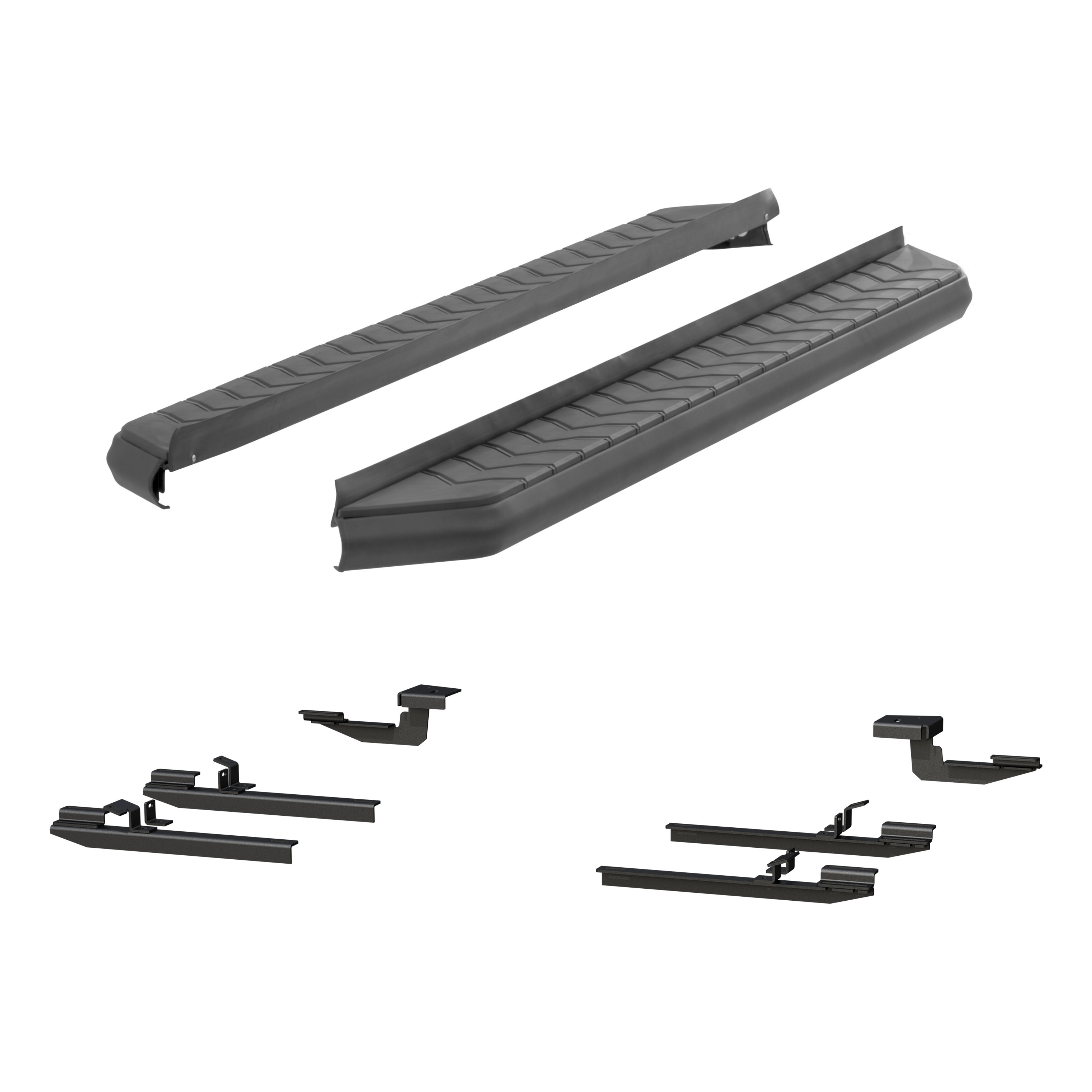 ARIES 2061037 - AeroTread 5" x 70" Black Stainless Running Boards, Select Nissan Rogue ARIES 2061037 - AeroTread 5" x 70" Black Stainless Running Boards, Select Nissan Rogue