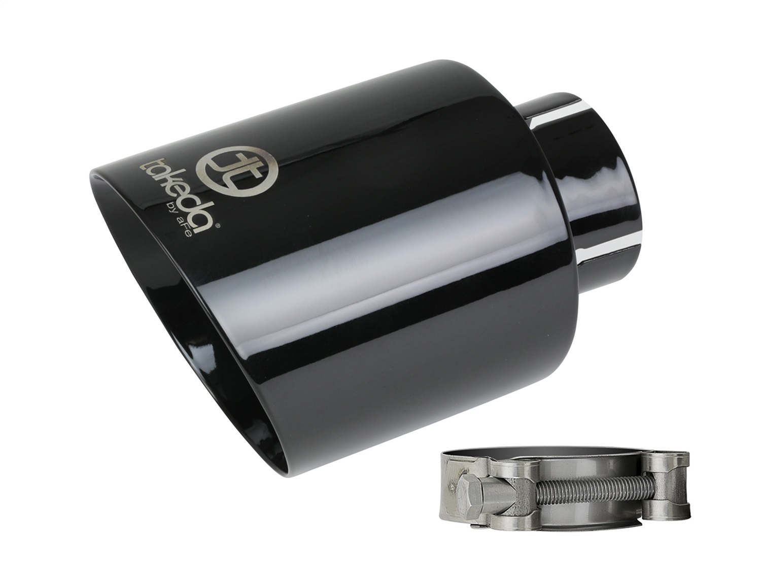 aFe Power 49T25454-B07 - Takeda 409 Stainless Steel Clamp-on Exhaust Tip Black aFe Power 49T25454-B07 - Takeda 409 Stainless Steel Clamp-on Exhaust Tip Black