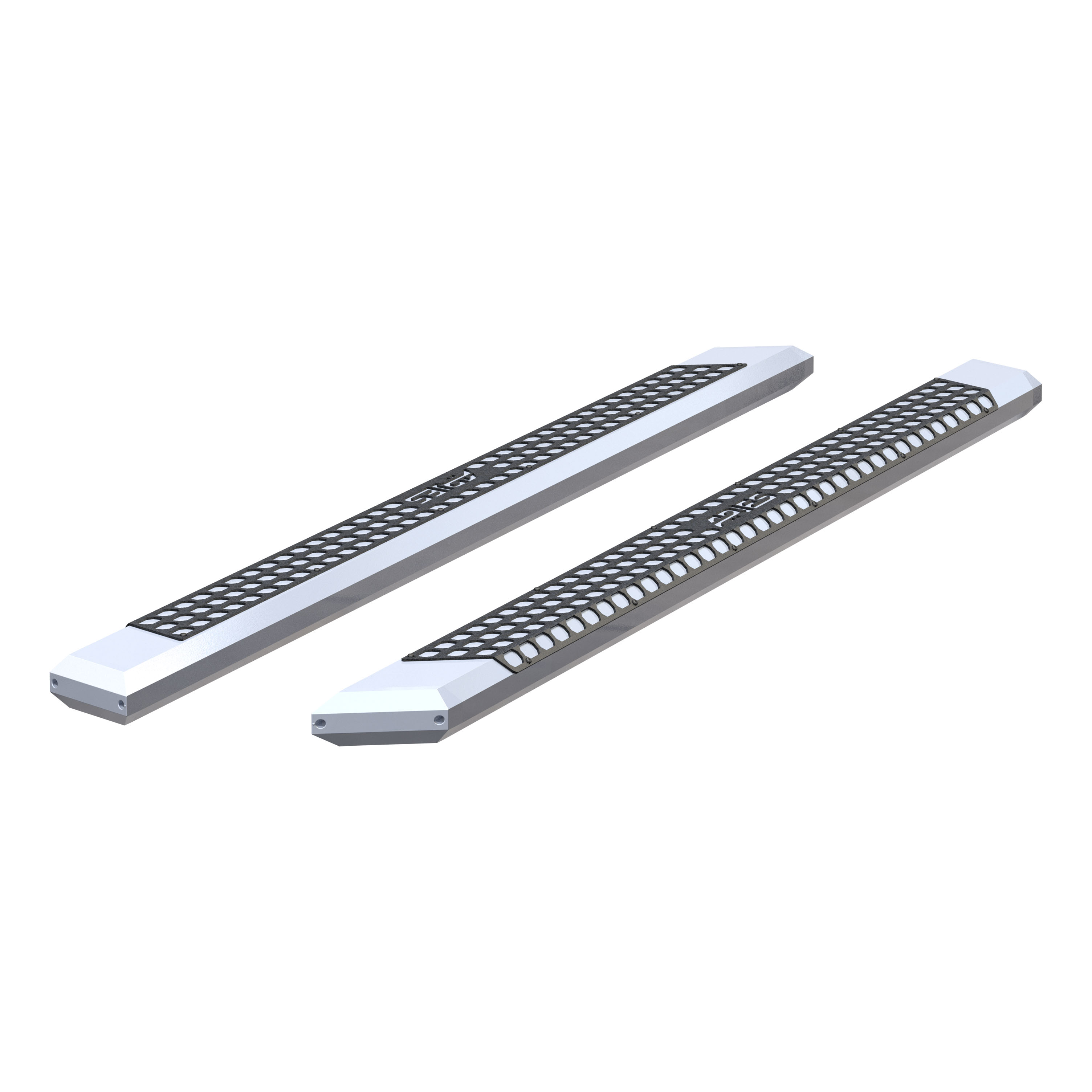 ARIES 2055891 - AdvantEDGE 5-1/2" x 91" Chrome Aluminum Side Bars (No Brackets)