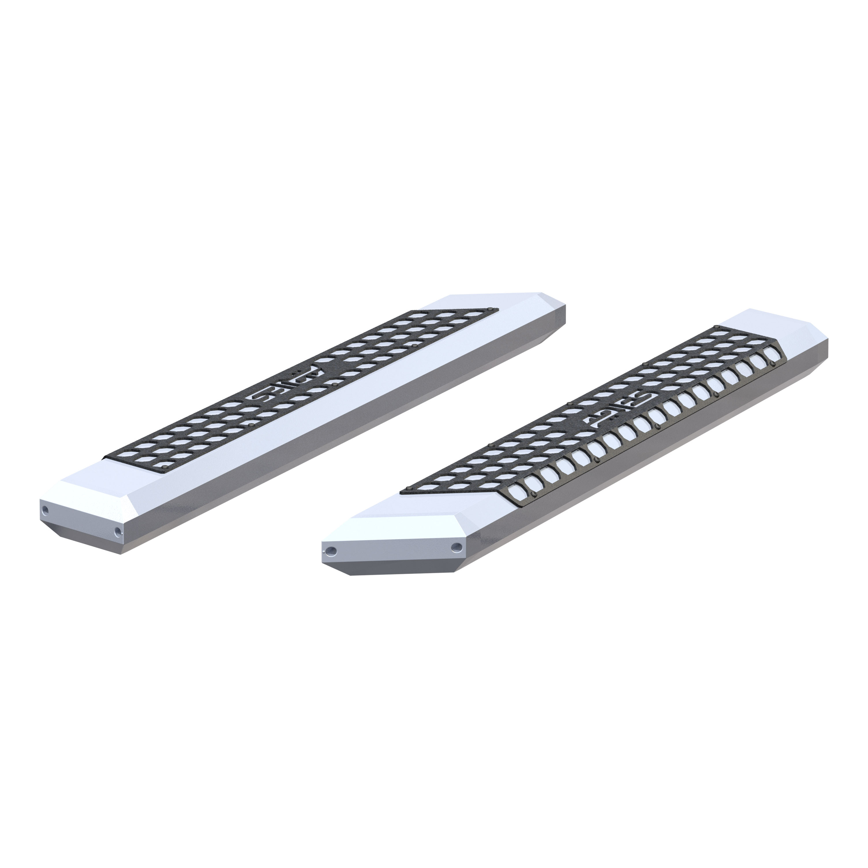 ARIES 2055853 - AdvantEDGE 5-1/2" x 53" Chrome Aluminum Side Bars (No Brackets)