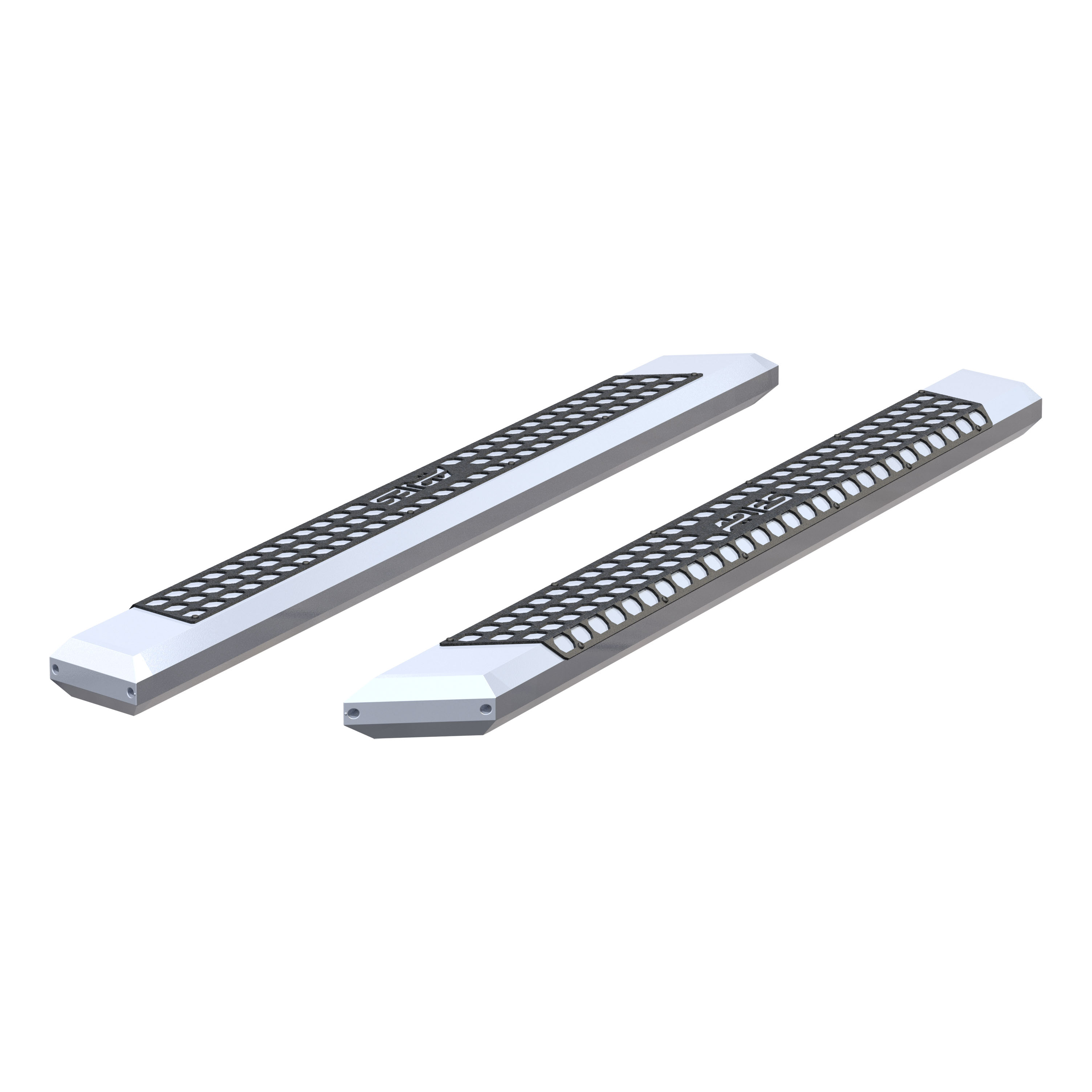 ARIES 2055875 - AdvantEDGE 5-1/2" x 75" Chrome Aluminum Side Bars (No Brackets) ARIES 2055875 - AdvantEDGE 5-1/2" x 75" Chrome Aluminum Side Bars (No Brackets)