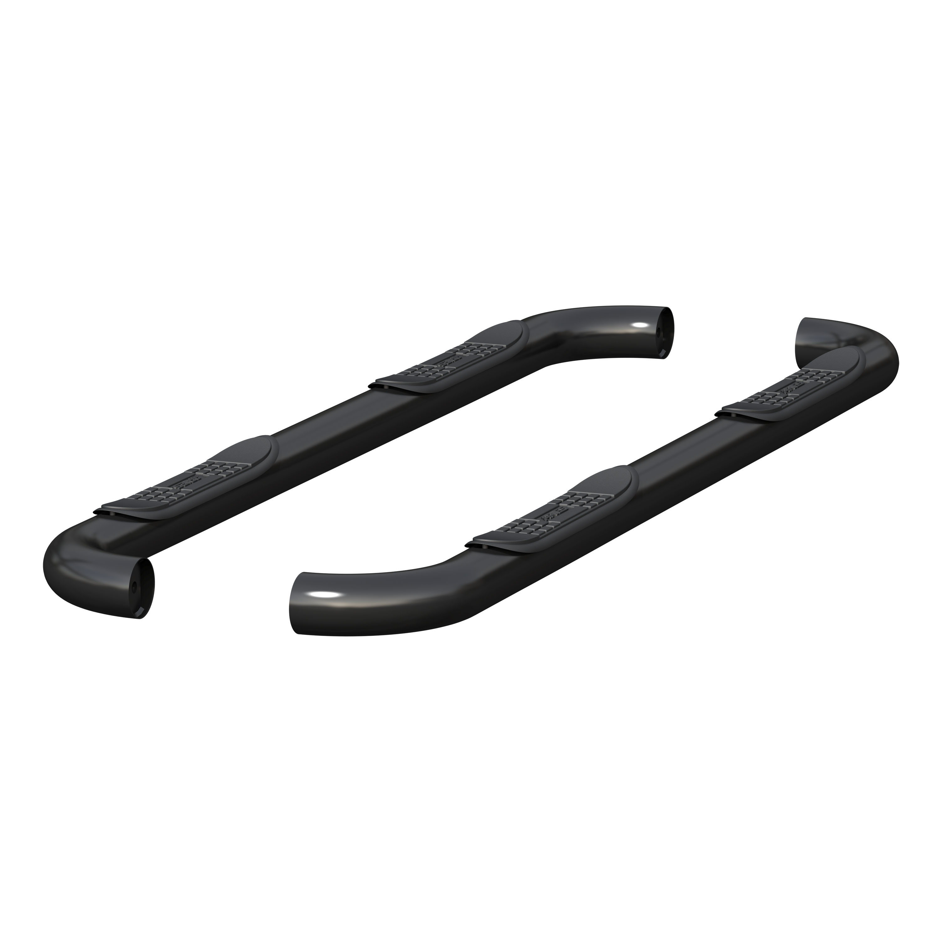 ARIES 215040 - 3" Round Black Stainless Side Bars, Select Dodge, Ram 1500