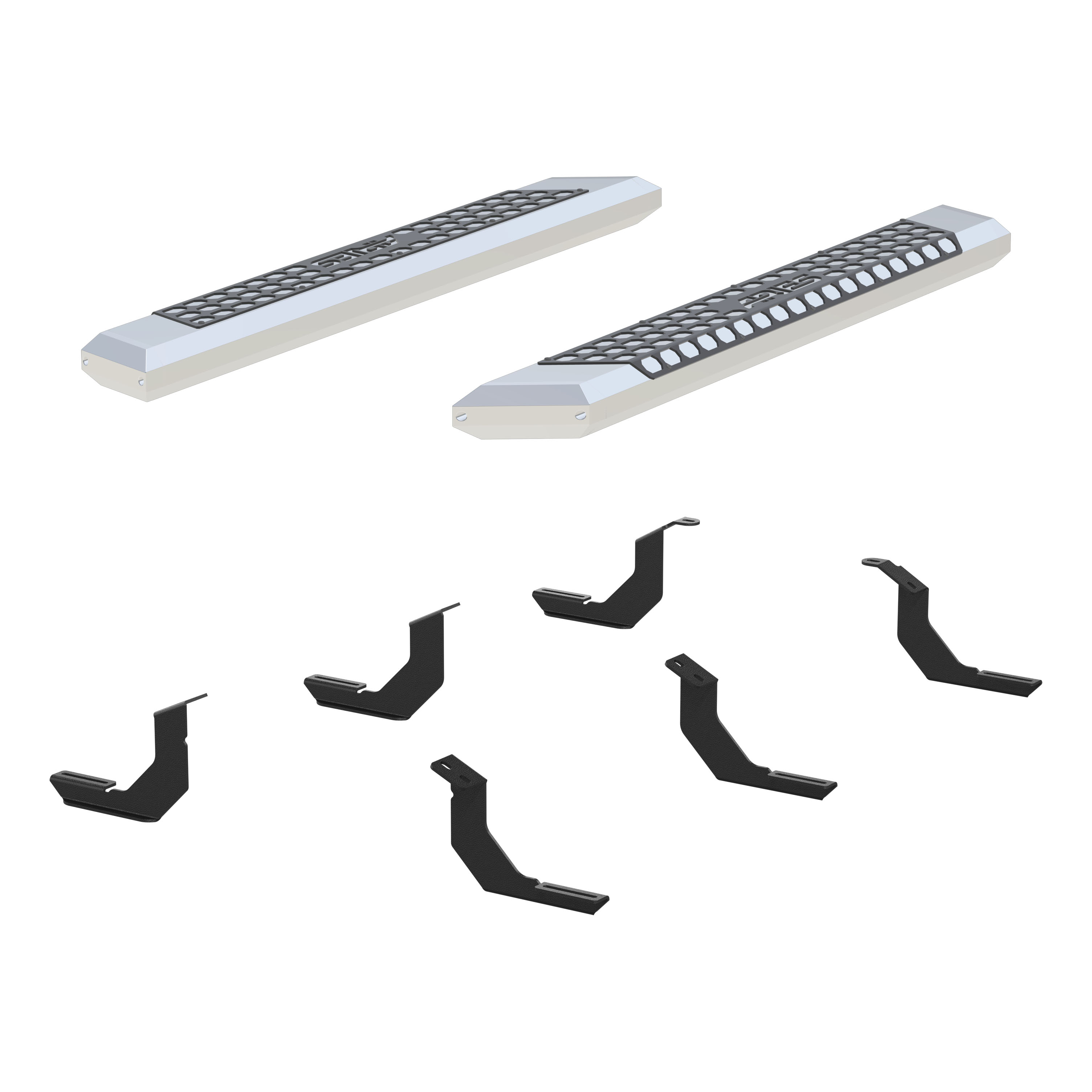 ARIES 2555018 - AdvantEDGE 5-1/2" x 53" Chrome Aluminum Side Bars, Select Toyota Tundra