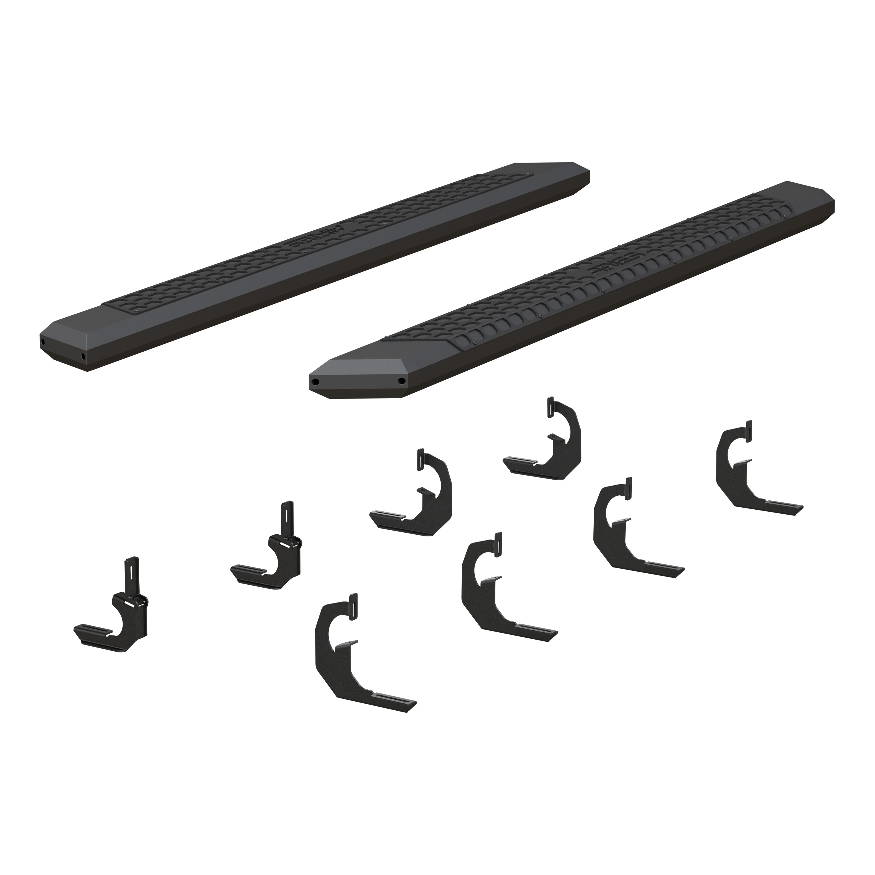 ARIES 2556021 - AdvantEDGE 5-1/2" x 75" Black Aluminum Side Bars, Select Silverado, Sierra