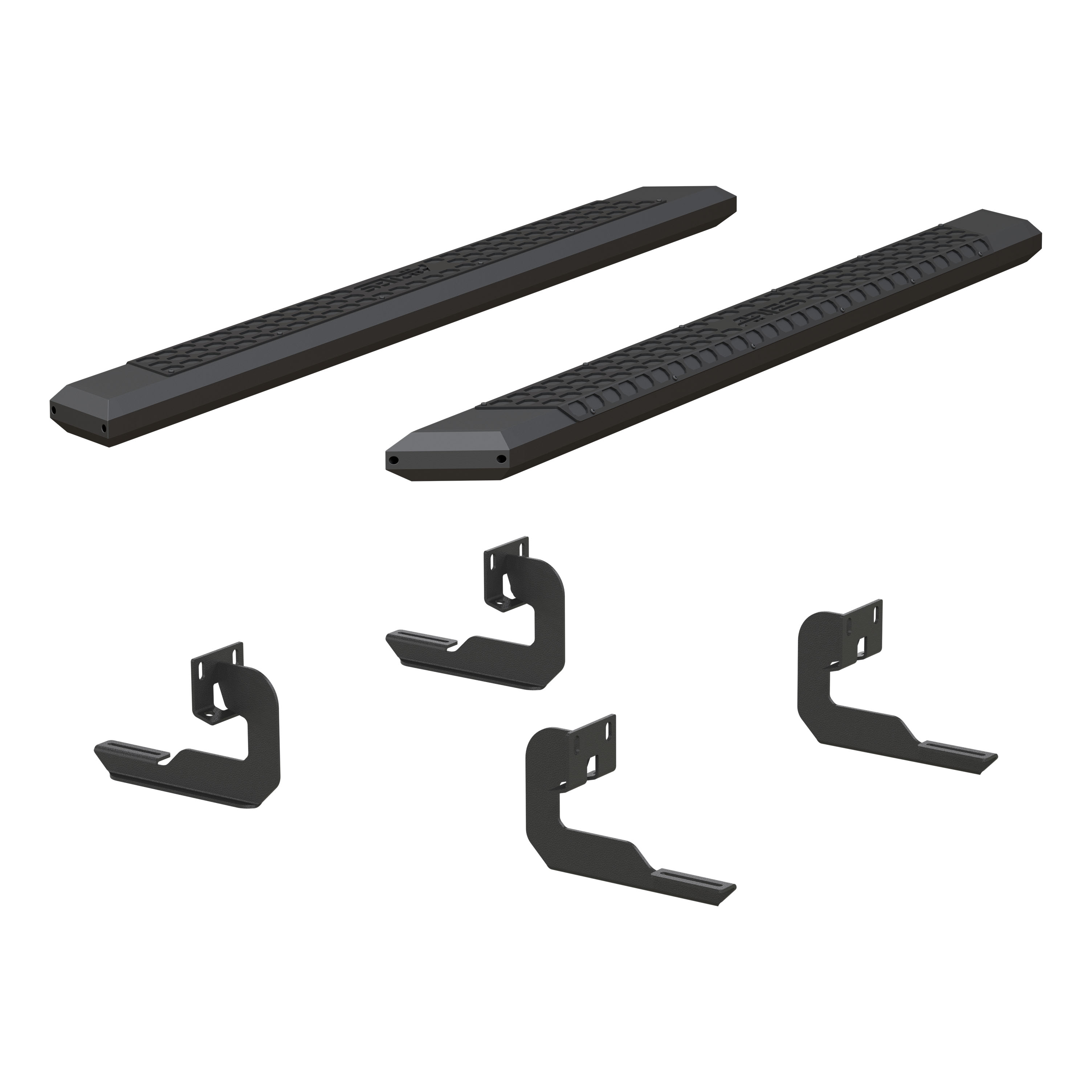 ARIES 2556008 - AdvantEDGE 5-1/2" x 75" Black Aluminum Side Bars, Select Ford F-150