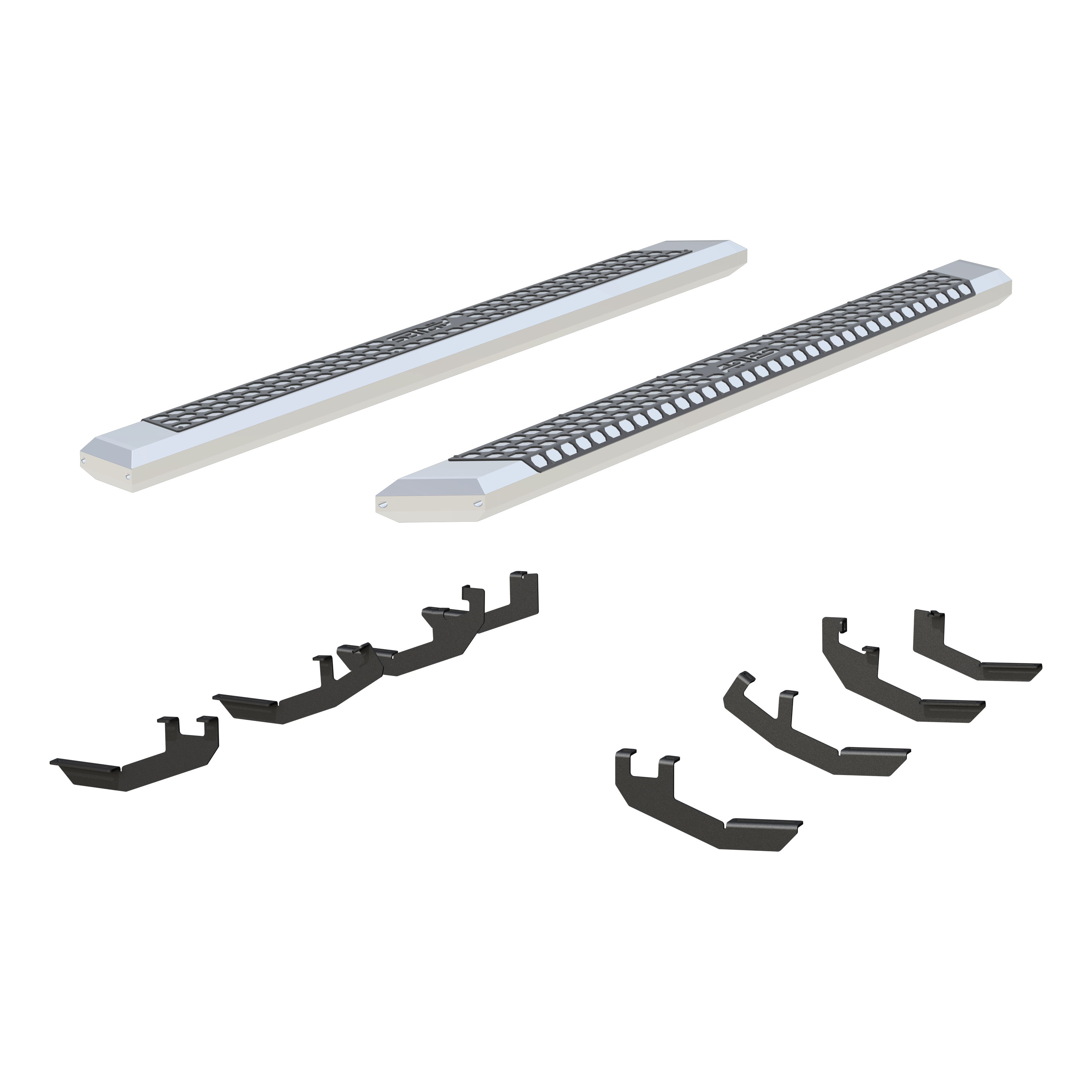 ARIES 2555030 - AdvantEDGE 5-1/2" x 85" Chrome Aluminum Side Bars, Select Honda Ridgeline