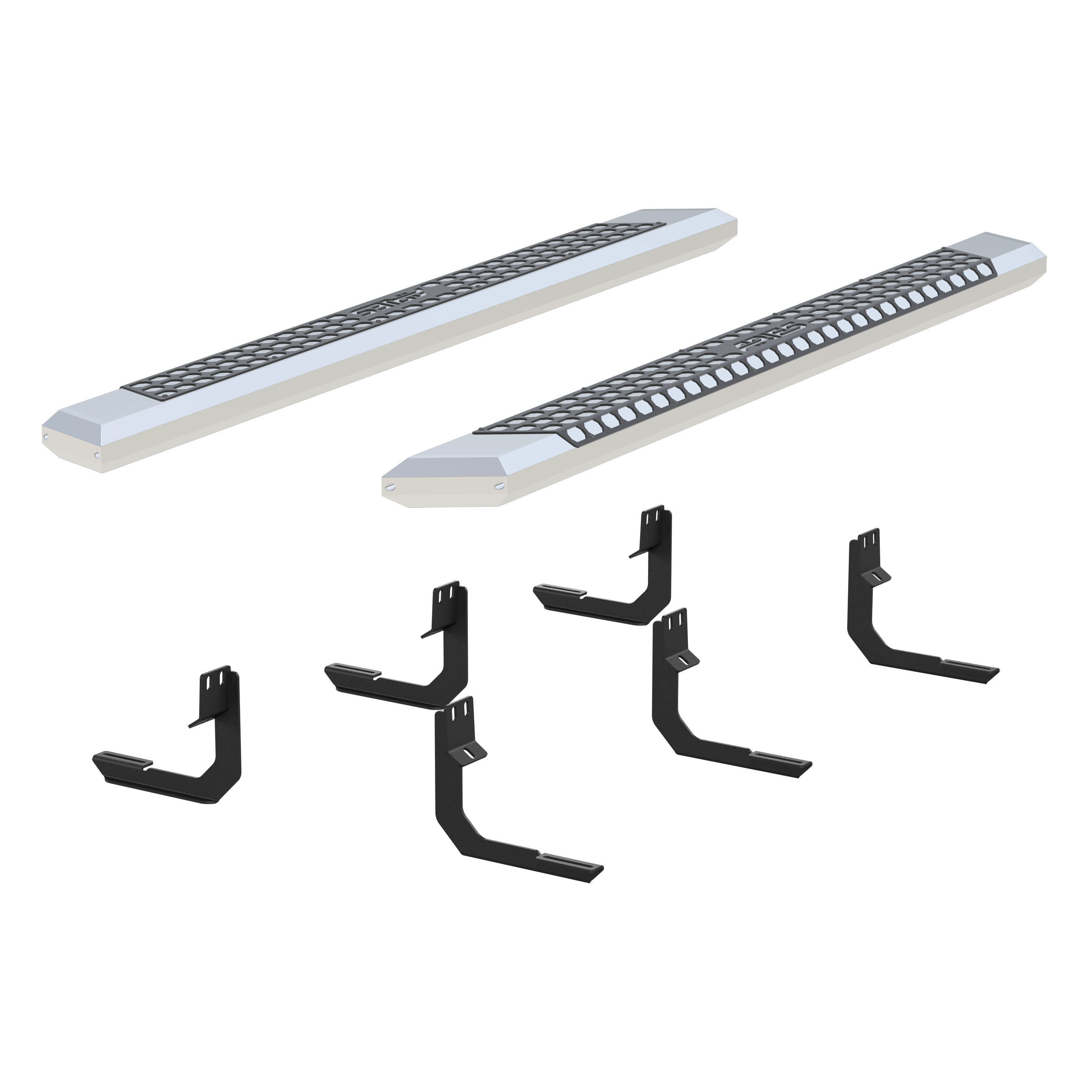 ARIES 2555045 - AdvantEDGE 5-1/2" x 75" Chrome Aluminum Side Bars, Select Nissan Titan