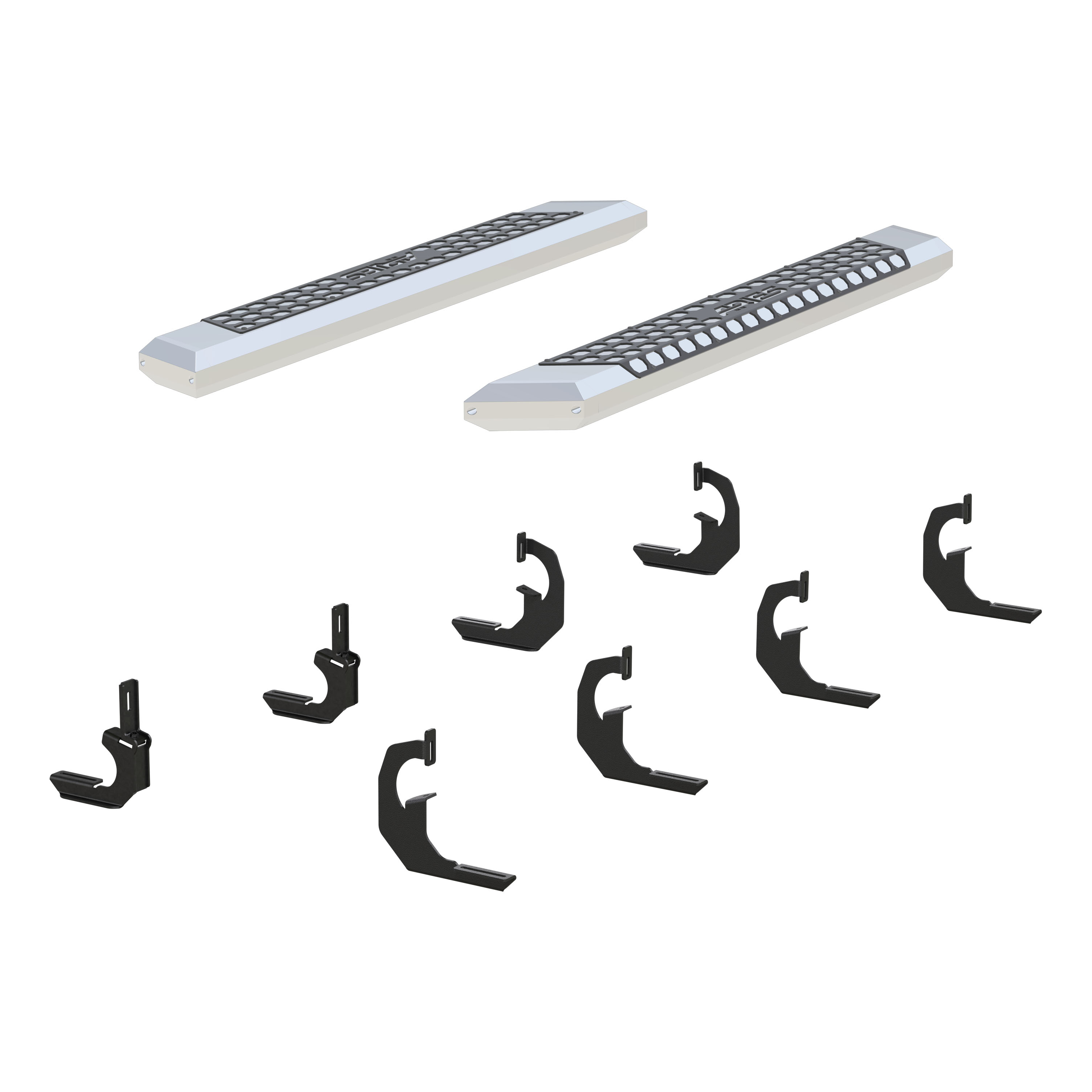 ARIES 2555020 - AdvantEDGE 5-1/2" x 53" Chrome Aluminum Side Bars, Select Silverado, Sierra