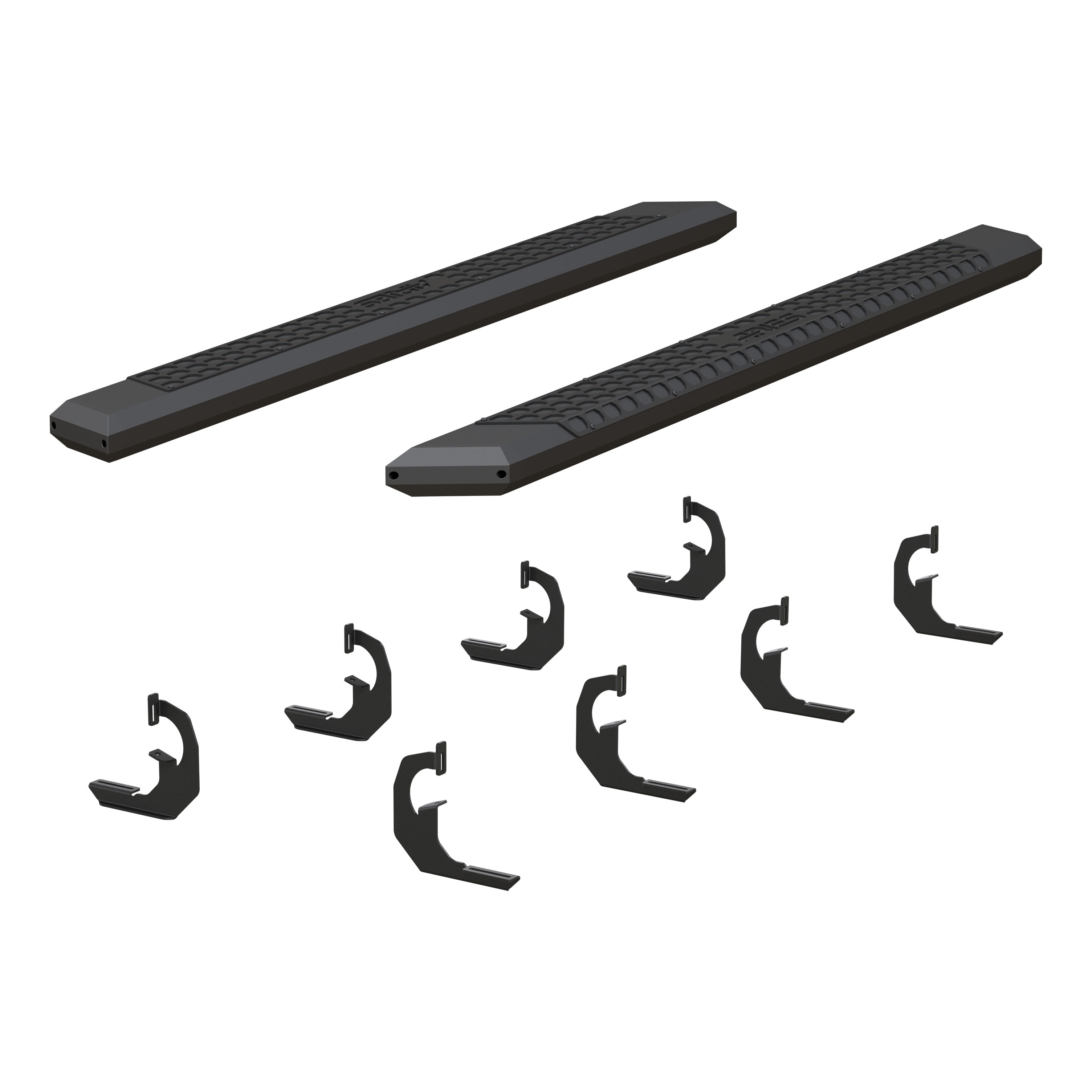 ARIES 2556002 - AdvantEDGE 5-1/2" x 75" Black Aluminum Side Bars, Select Chevrolet, GMC