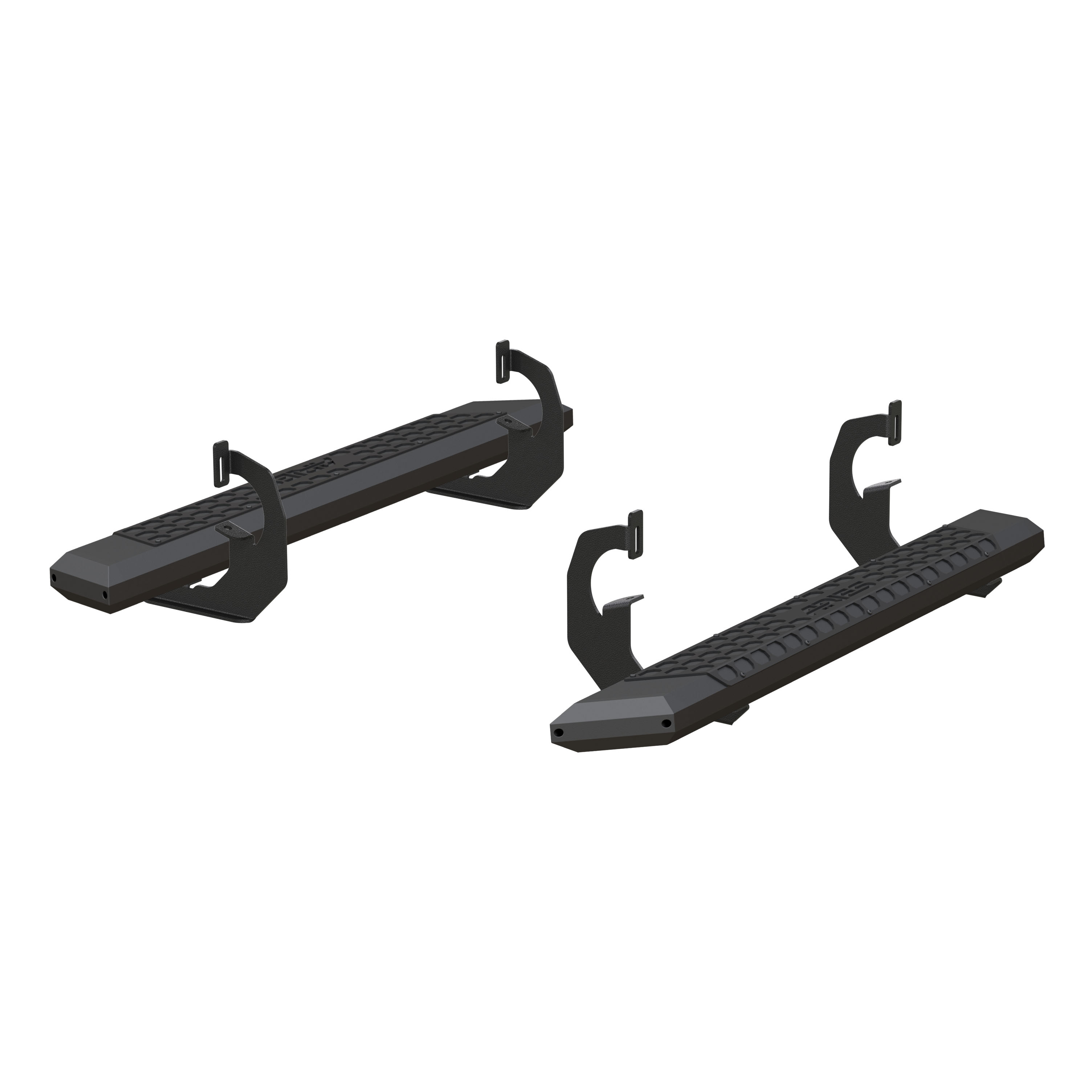 ARIES 2556001 - AdvantEDGE 5-1/2" x 53" Black Aluminum Side Bars, Select Silverado, Sierra