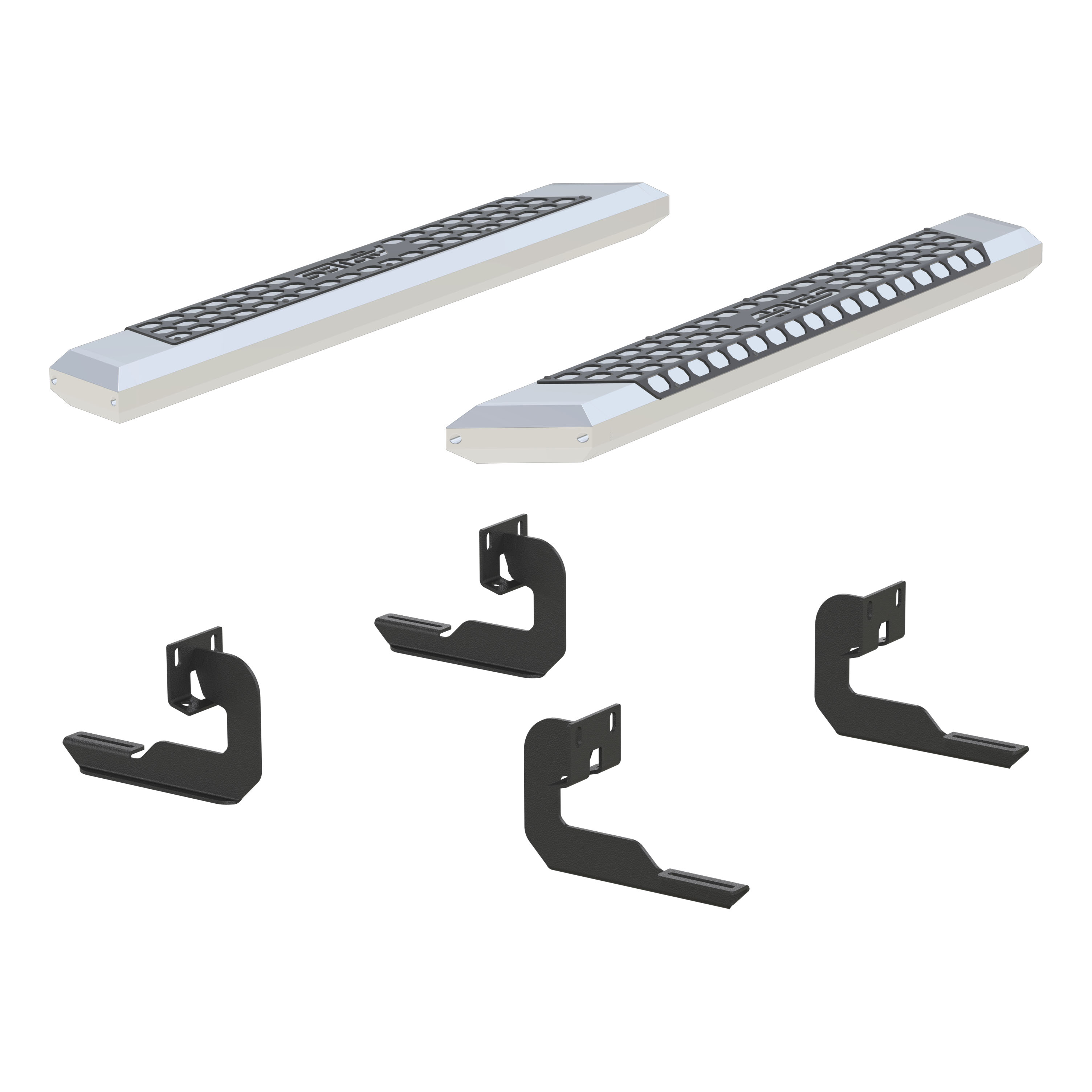 ARIES 2555007 - AdvantEDGE 5-1/2" x 53" Chrome Aluminum Side Bars, Select Ford F-150