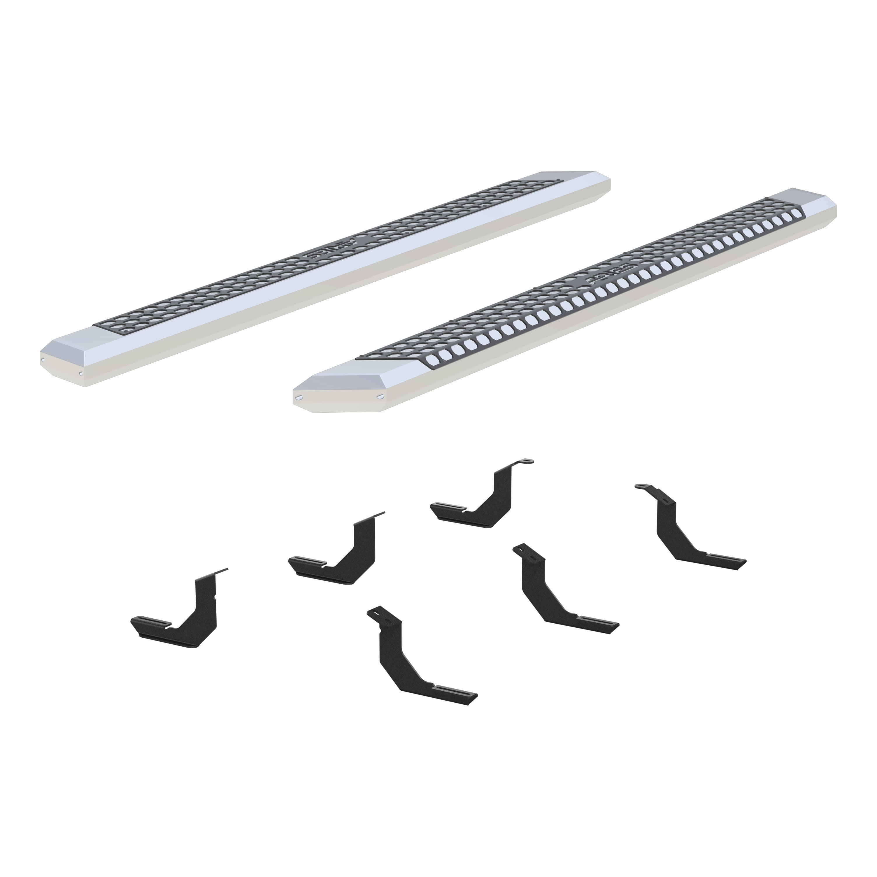 ARIES 2555019 - AdvantEDGE 5-1/2" x 85" Chrome Aluminum Side Bars, Select Toyota Tundra