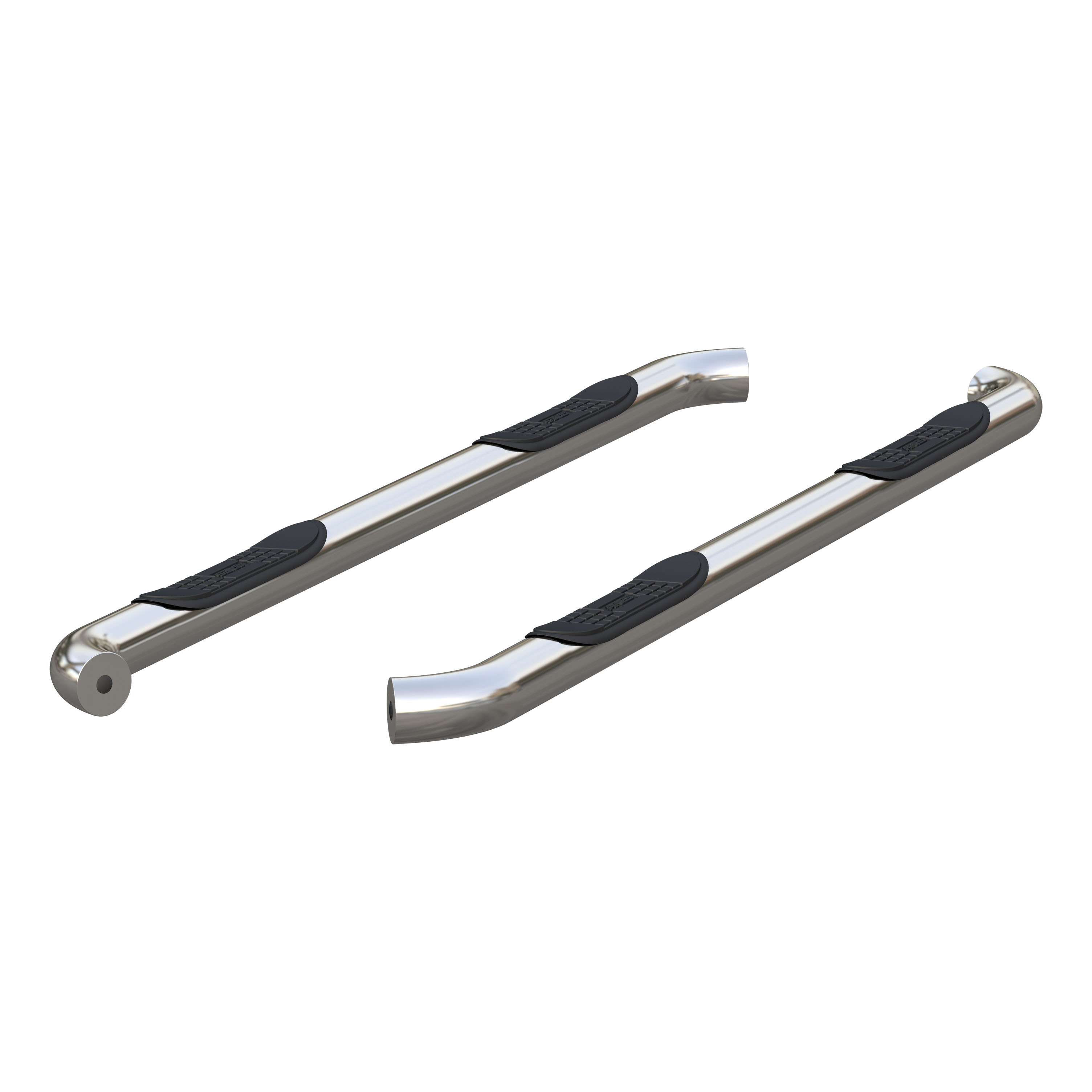 ARIES 209018-2 - 3" Round Polished Stainless Side Bars, Select Nissan Equator, Frontier