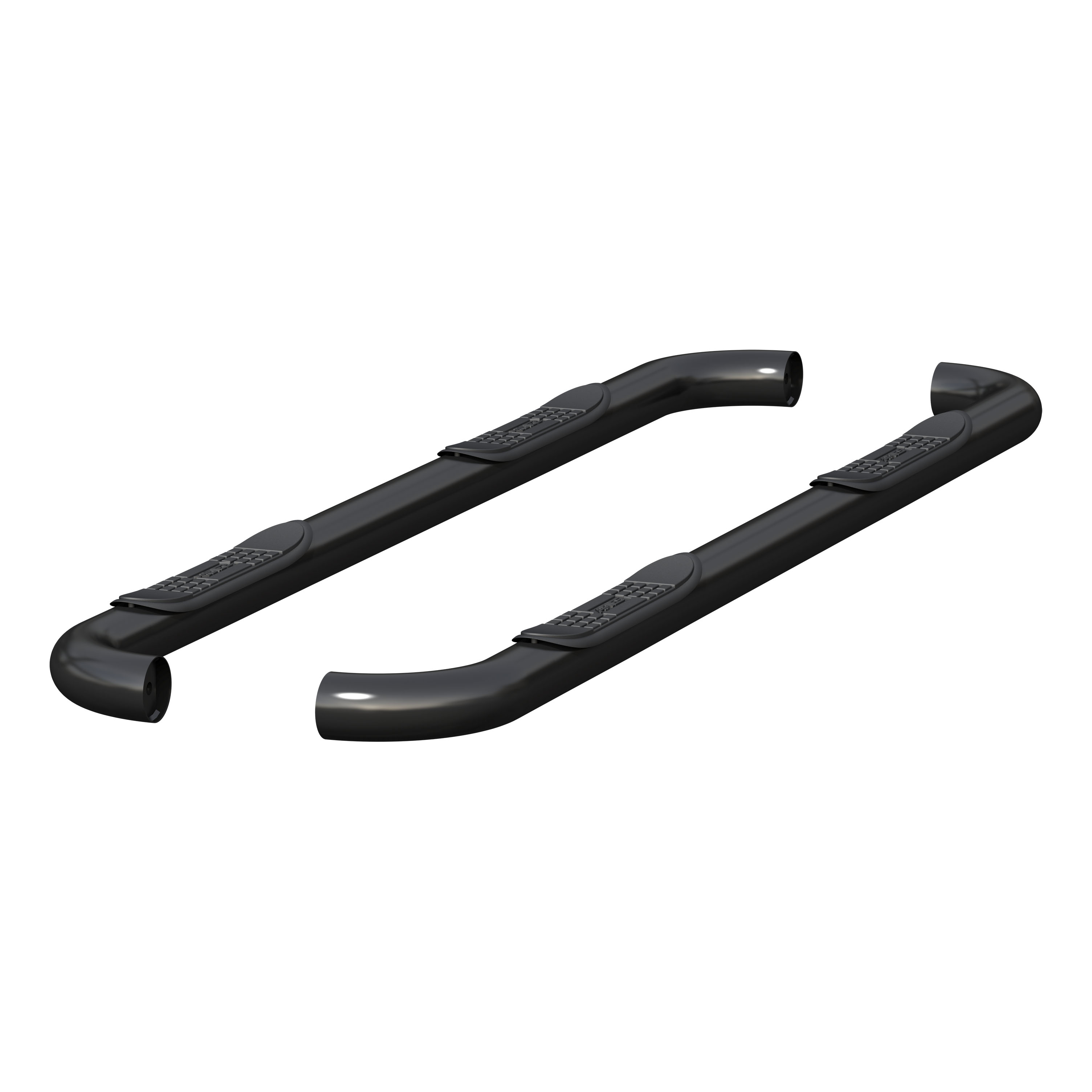 ARIES 215041 - 3" Round Black Stainless Side Bars, Select Dodge, Ram 1500, 2500, 3500