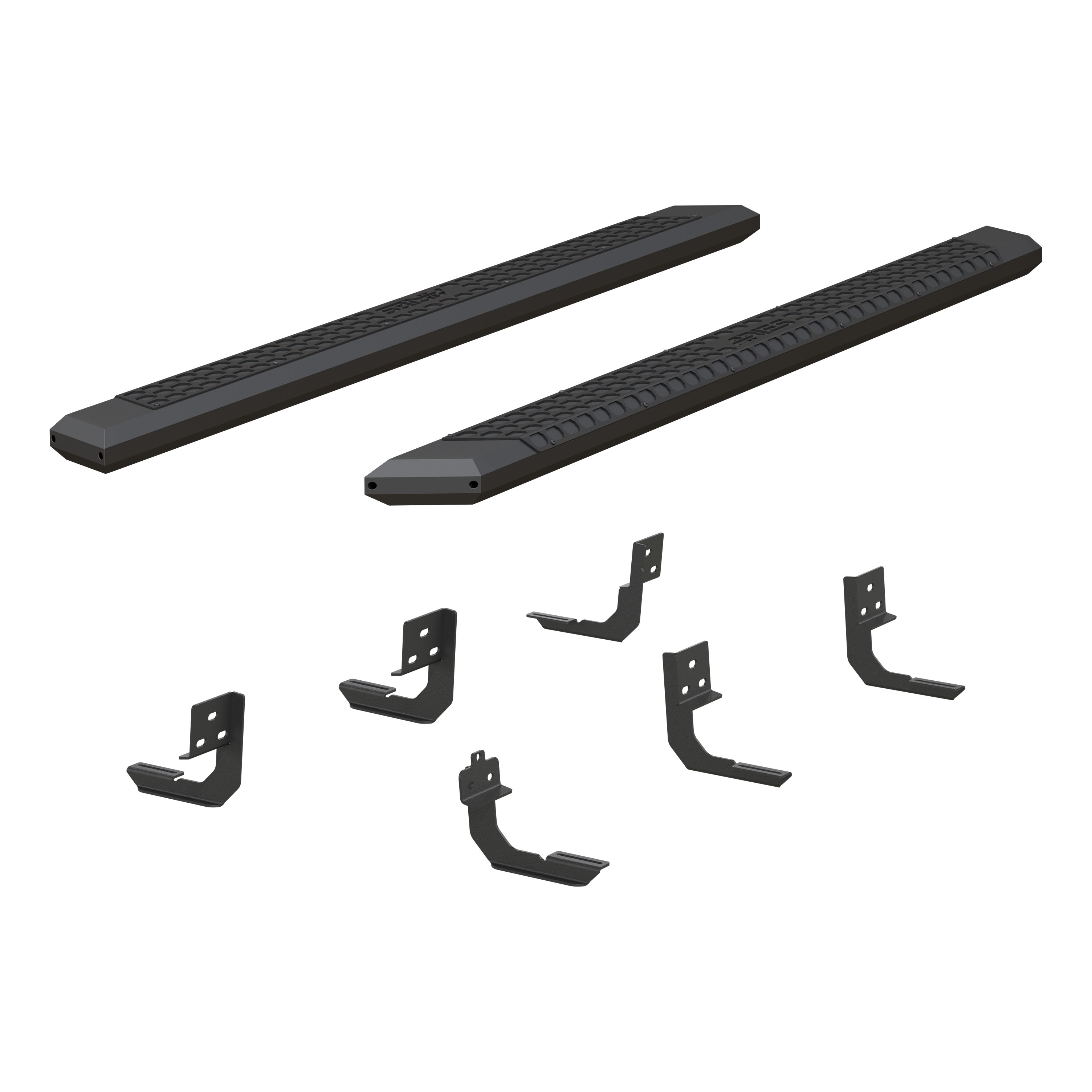 ARIES 2556006 - AdvantEDGE 5-1/2" x 85" Black Aluminum Side Bars, Select Dodge, Ram 1500 to 5500