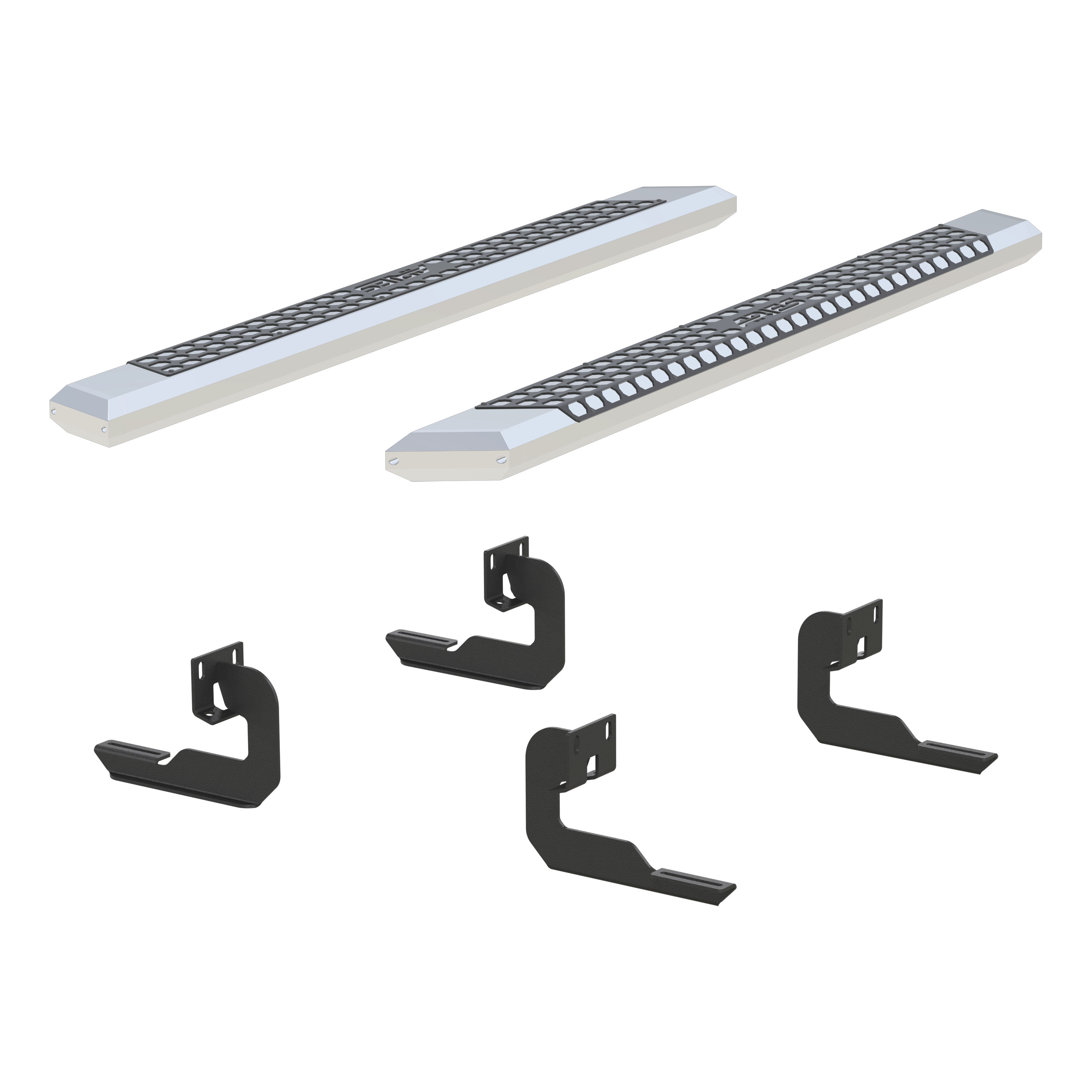 ARIES 2555008 - AdvantEDGE 5-1/2" x 75" Chrome Aluminum Side Bars, Select Ford F-150