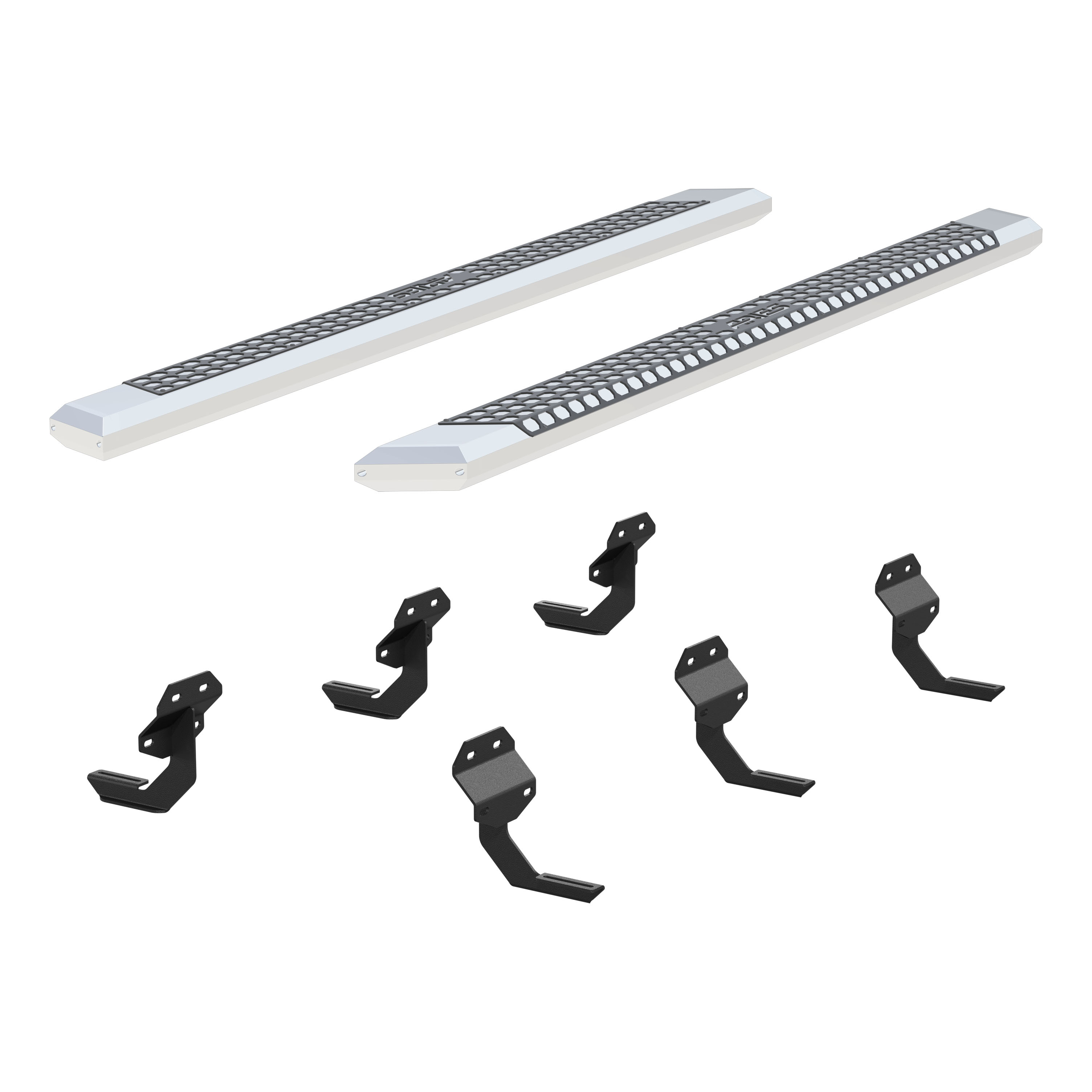 ARIES 2555048 - AdvantEDGE 5-1/2" x 91" Chrome Aluminum Side Bars, Select Ford F150, F250, F350