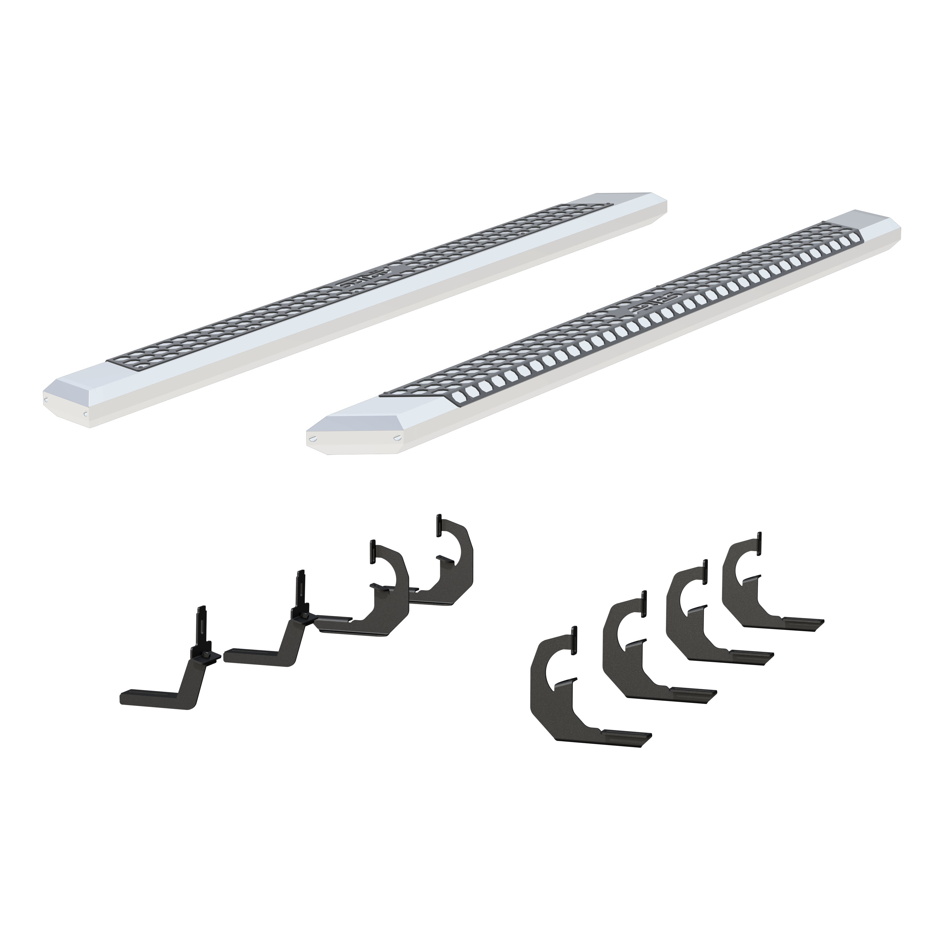 ARIES 2555046 - AdvantEDGE 5-1/2" x 91" Chrome Aluminum Side Bars, Select Silverado, Sierra