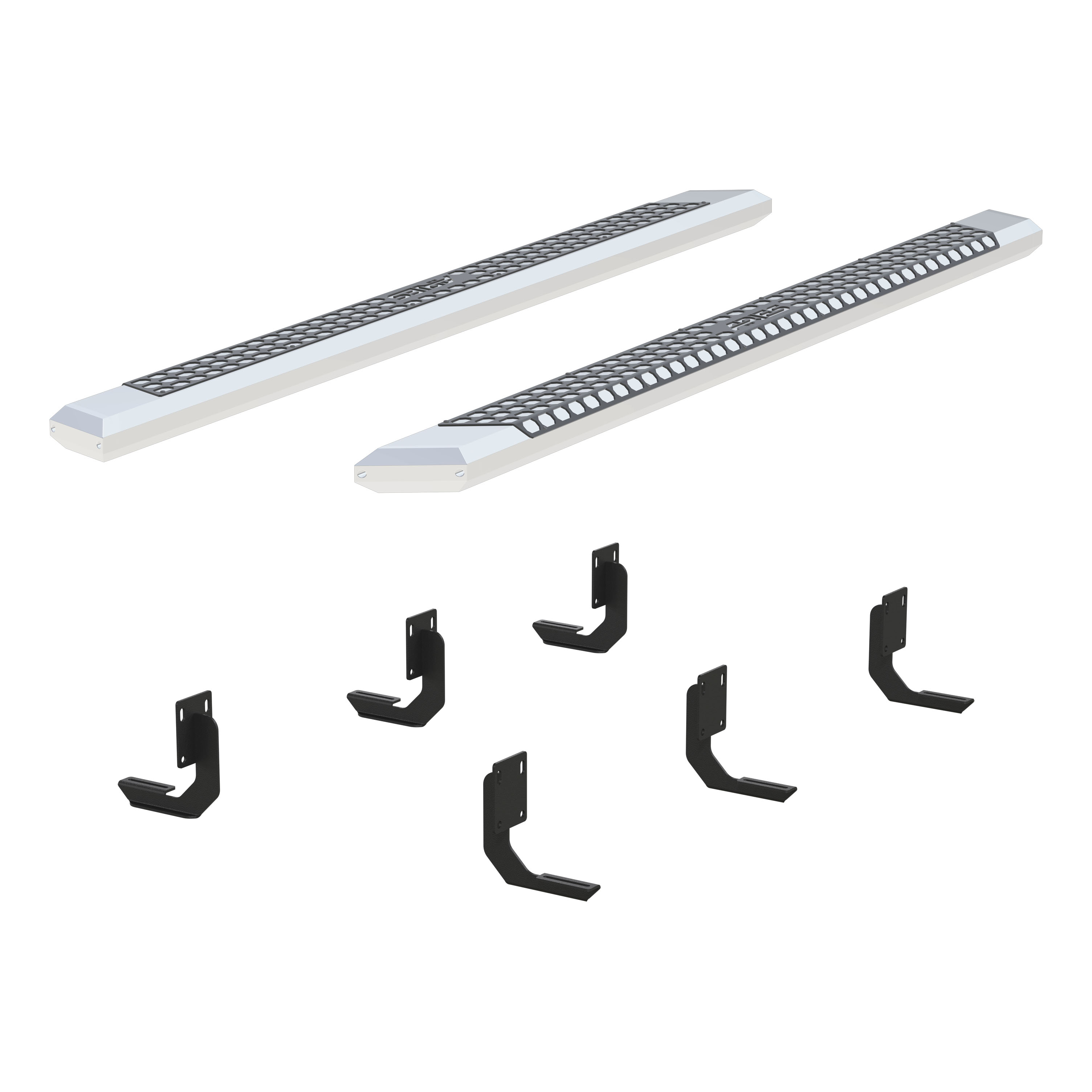 ARIES 2555024 - AdvantEDGE 5-1/2" x 91" Chrome Aluminum Side Bars, Select Ford F250, F350, F450