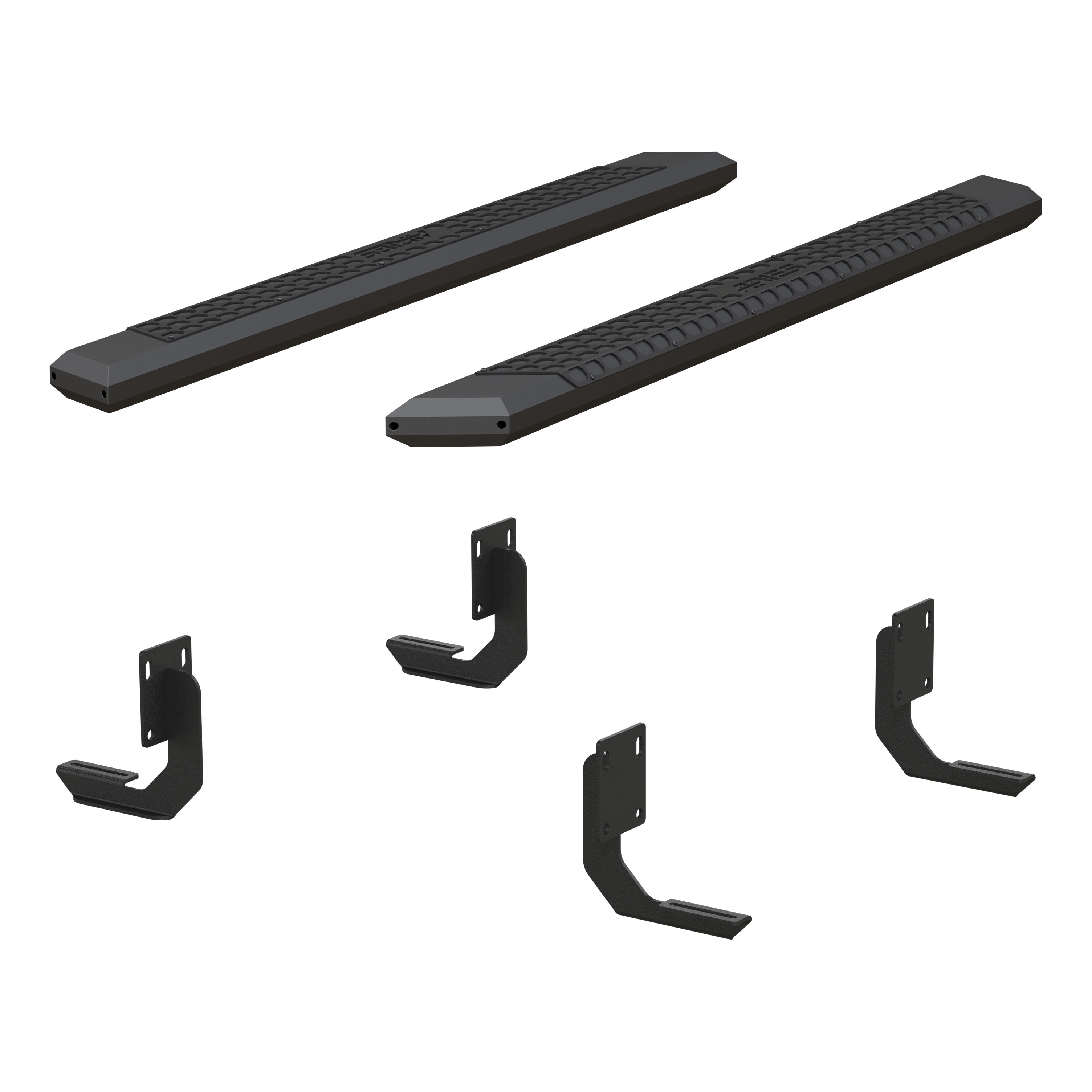 ARIES 2556014 - AdvantEDGE 5-1/2" x 75" Black Aluminum Side Bars, Select Ford F-250, F-350