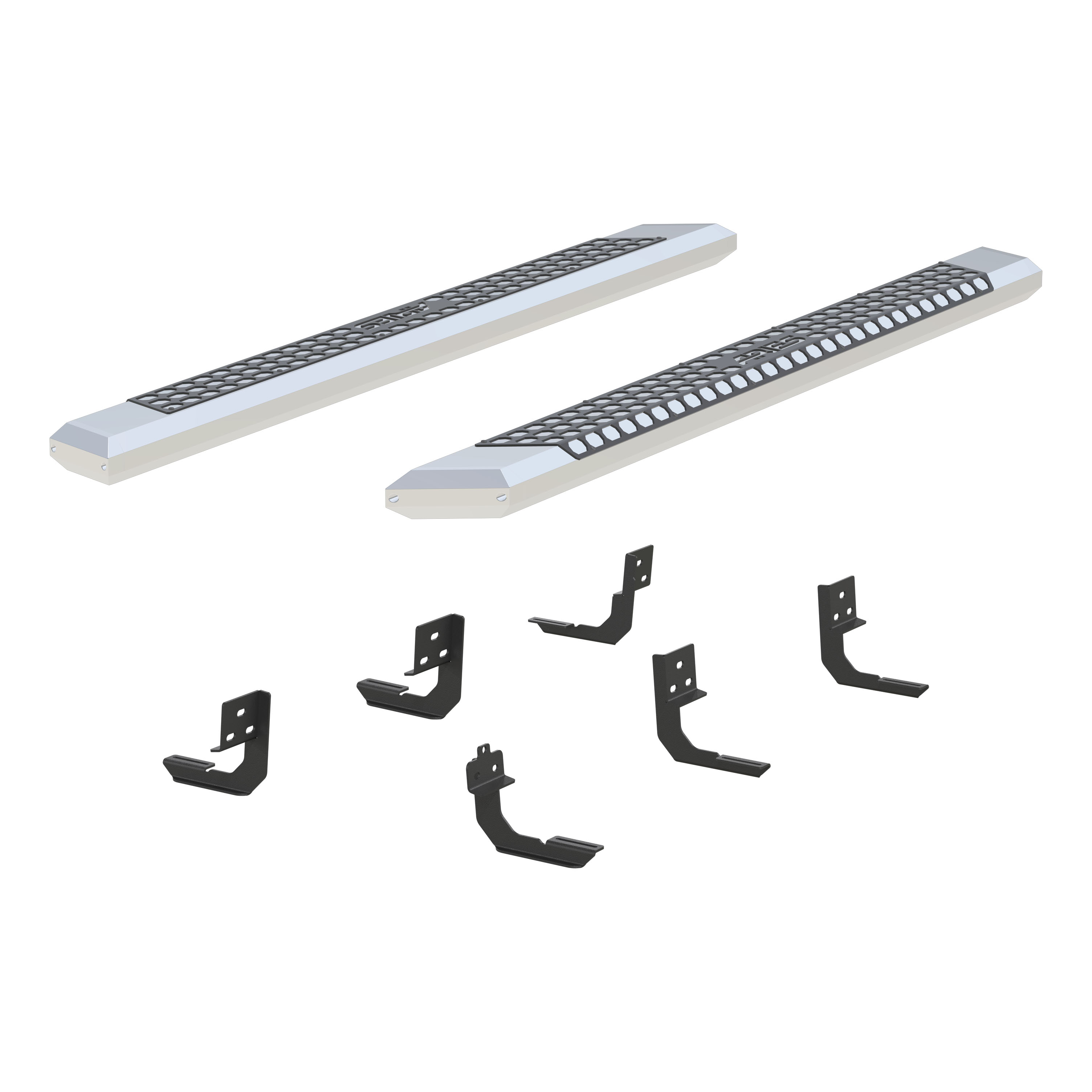 ARIES 2555005 - AdvantEDGE 5-1/2" x 75" Chrome Aluminum Side Bars, Select Dodge, Ram 1500 ARIES 2555005 - AdvantEDGE 5-1/2" x 75" Chrome Aluminum Side Bars, Select Dodge, Ram 1500