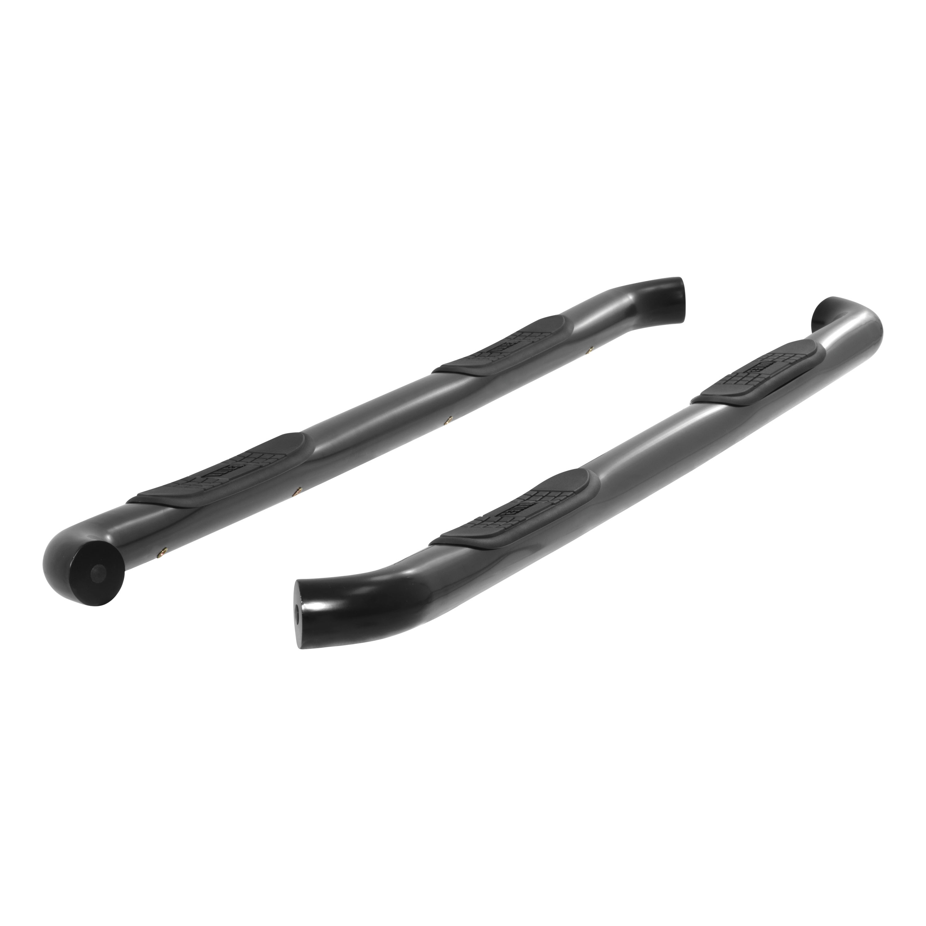 ARIES 214045 - 3" Round Black Stainless Side Bars, Select Silverado, Sierra 1500, 2500, 3500 HD