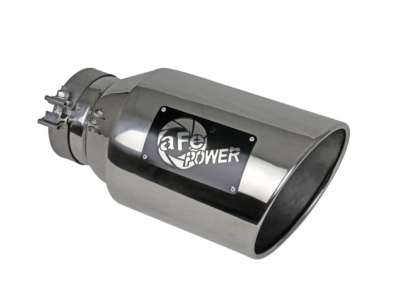 aFe Power 49T50801-P15 - Power Universal 5in Inlet 8in Outet MACH Force-XP Clamp-On Exhaust Tip - Polished