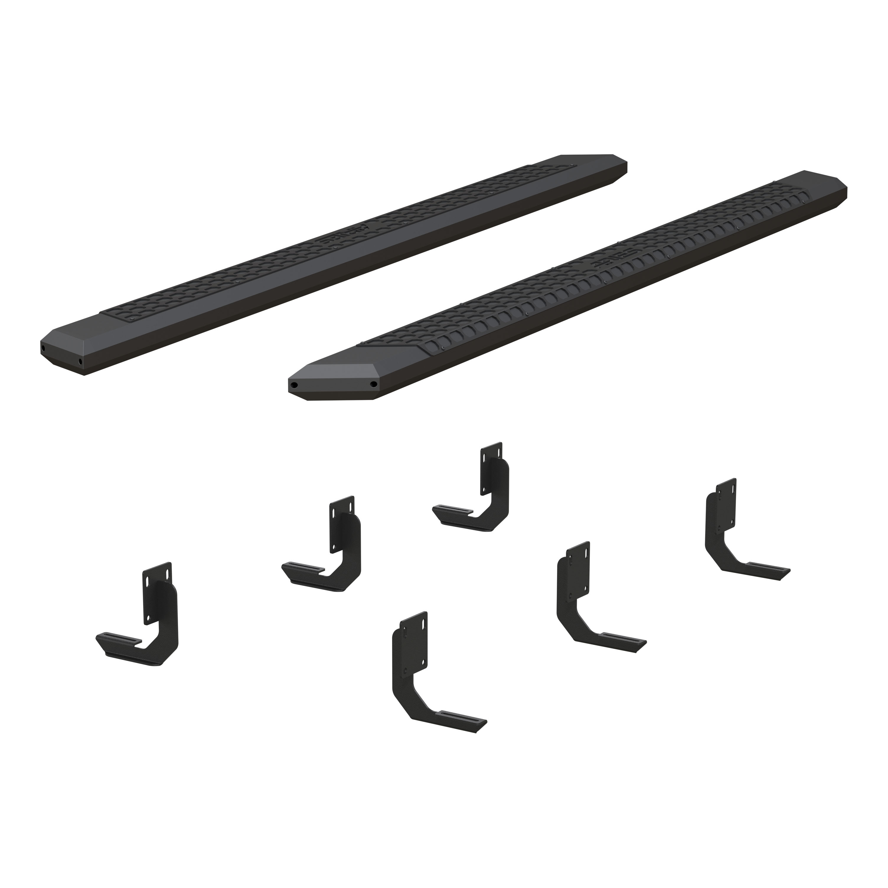 ARIES 2556024 - AdvantEDGE 5-1/2" x 91" Black Aluminum Side Bars, Select Ford F250, F350, F450