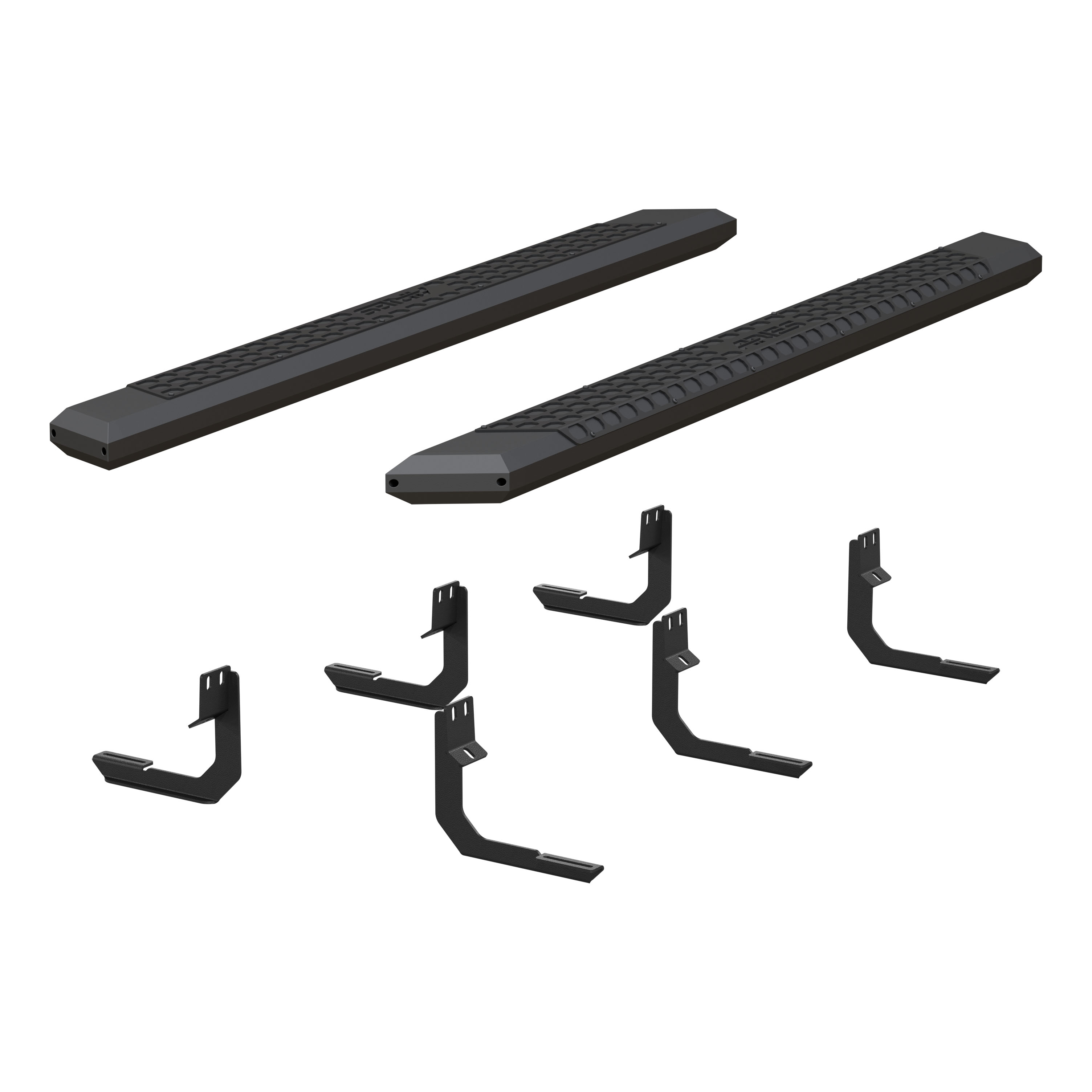 ARIES 2556045 - AdvantEDGE 5-1/2" x 75" Black Aluminum Side Bars, Select Nissan Titan