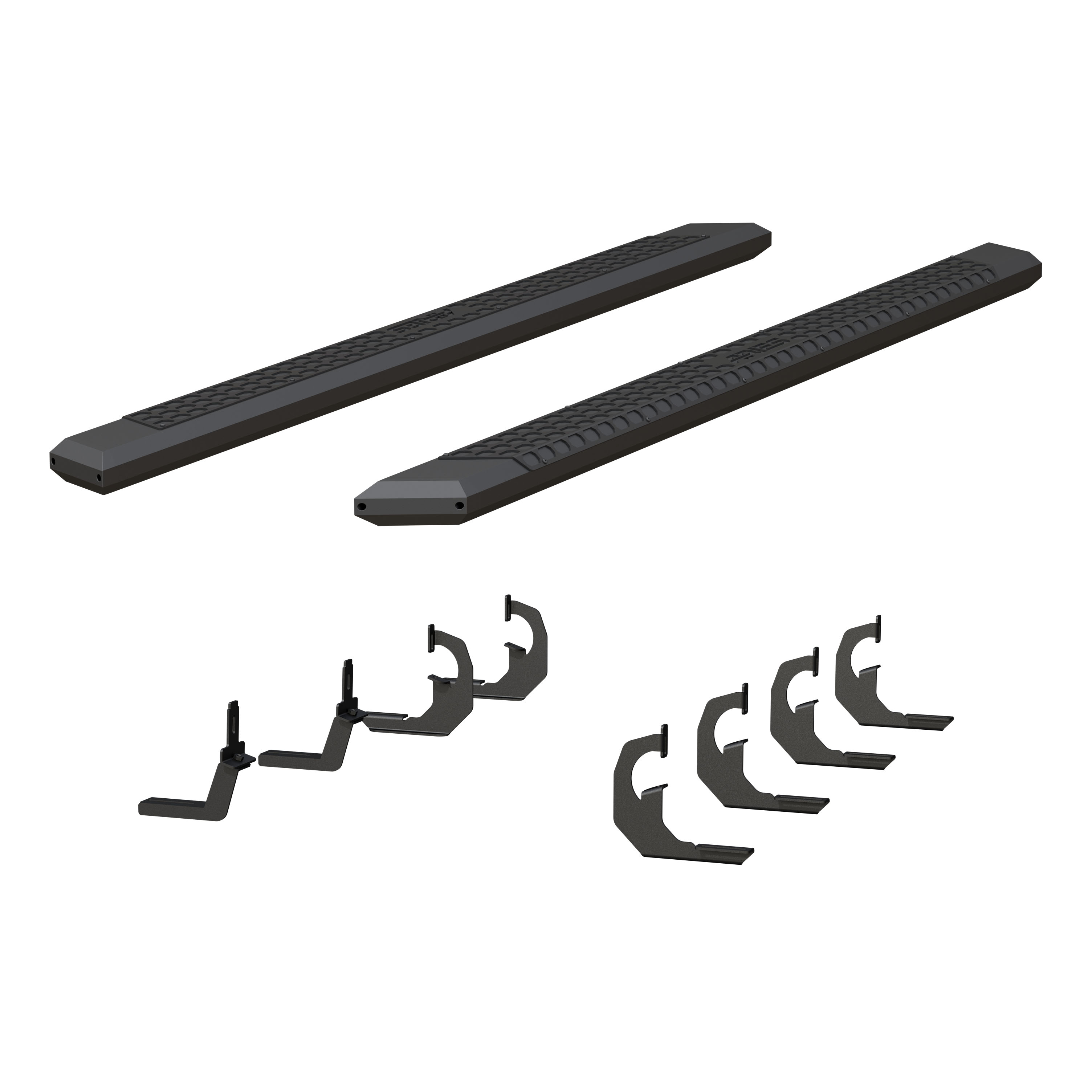 ARIES 2556046 - AdvantEDGE 5-1/2" x 91" Black Aluminum Side Bars, Select Silverado, Sierra