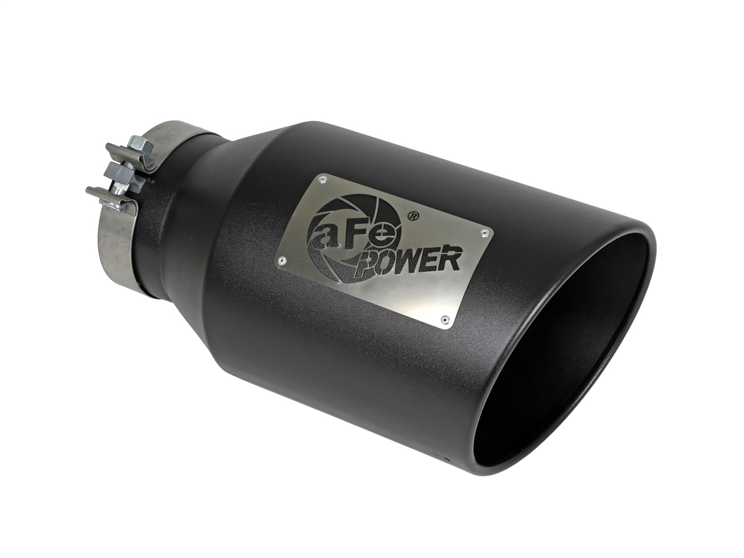 aFe Power 49T50801-B15 - Power Universal 5in Inlet 8in Outet MACH Force-XP Clamp-On Exhaust Tip - Black